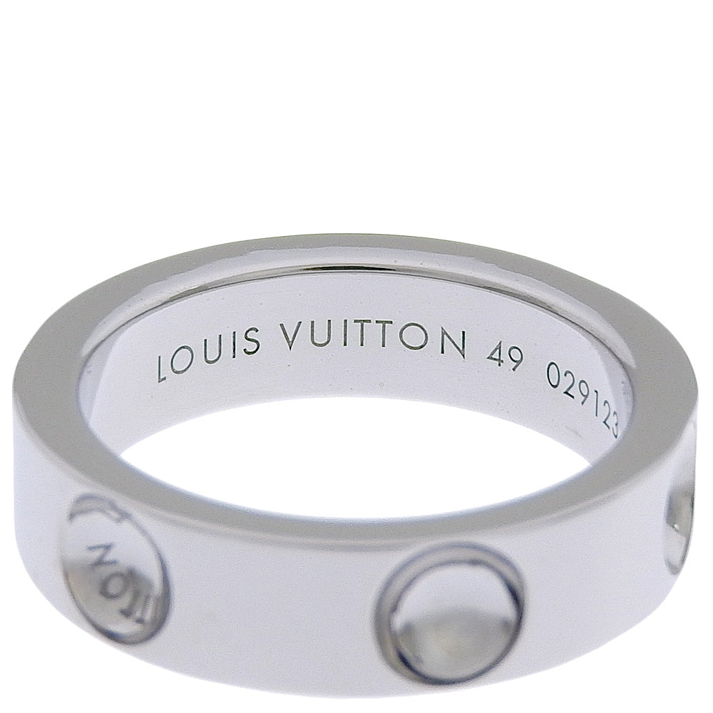Louis Vuitton Empreinte Silver White Gold Ring Jewelry