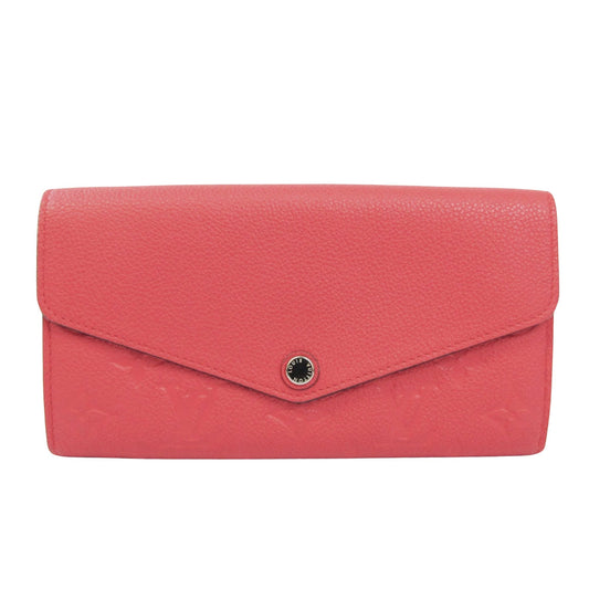 Louis Vuitton Portefeuille Sarah Red Leather Wallet  ()