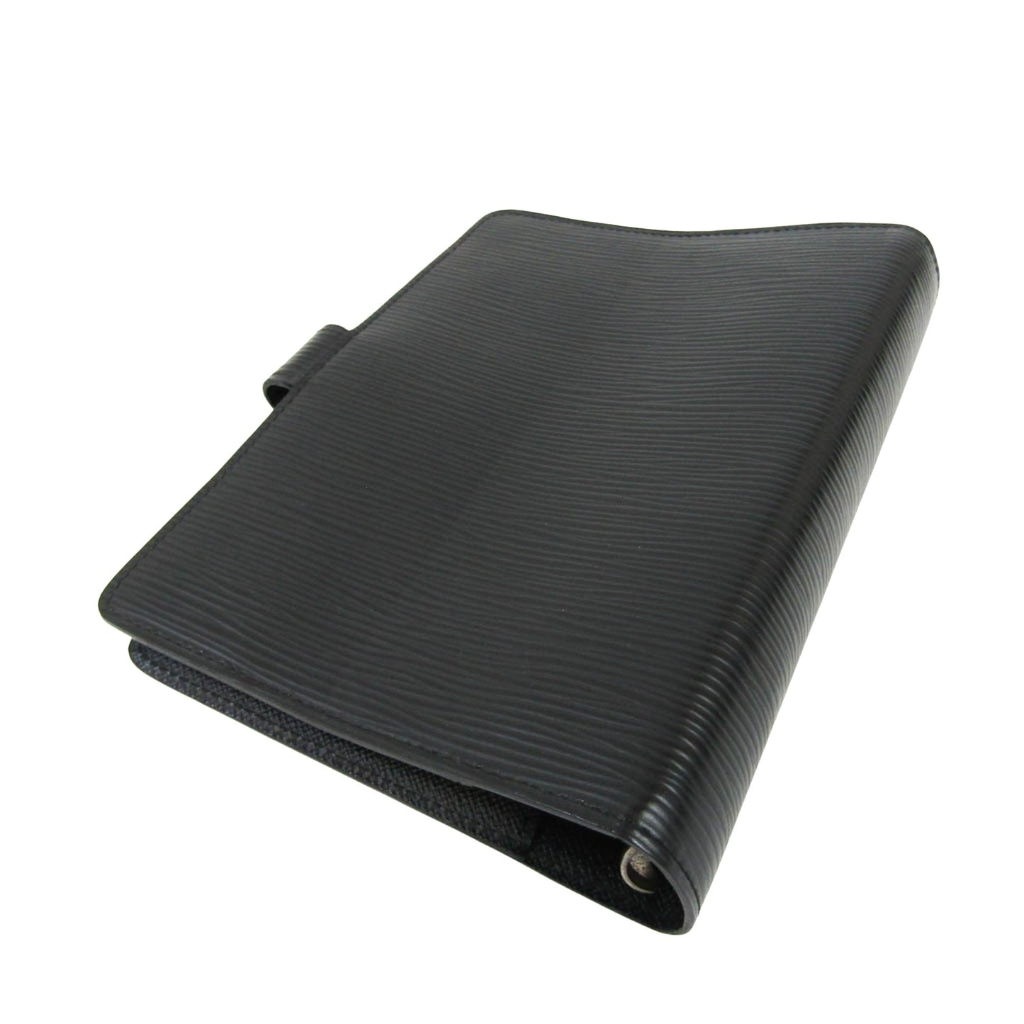 Louis Vuitton Agenda Mm Black Leather Wallet