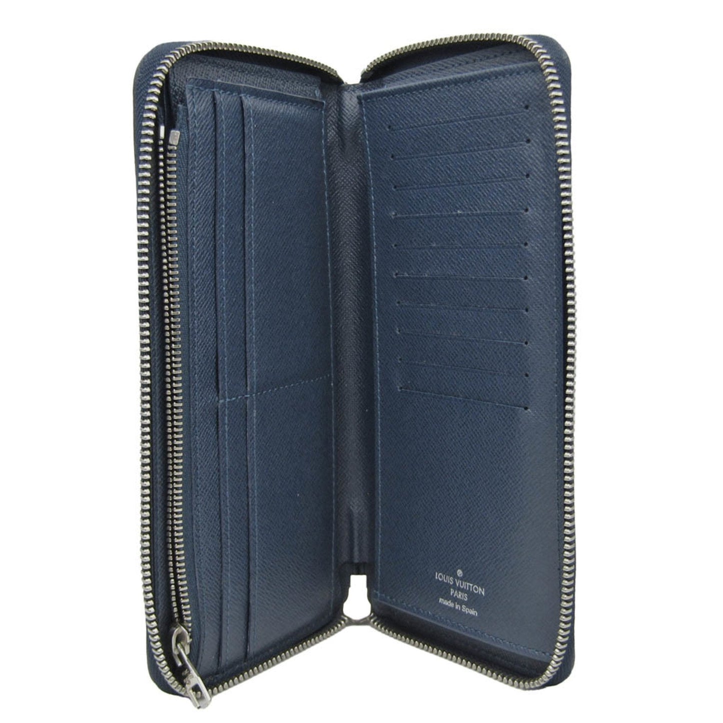Louis Vuitton Zippy Wallet Vertical Navy Leather Wallet