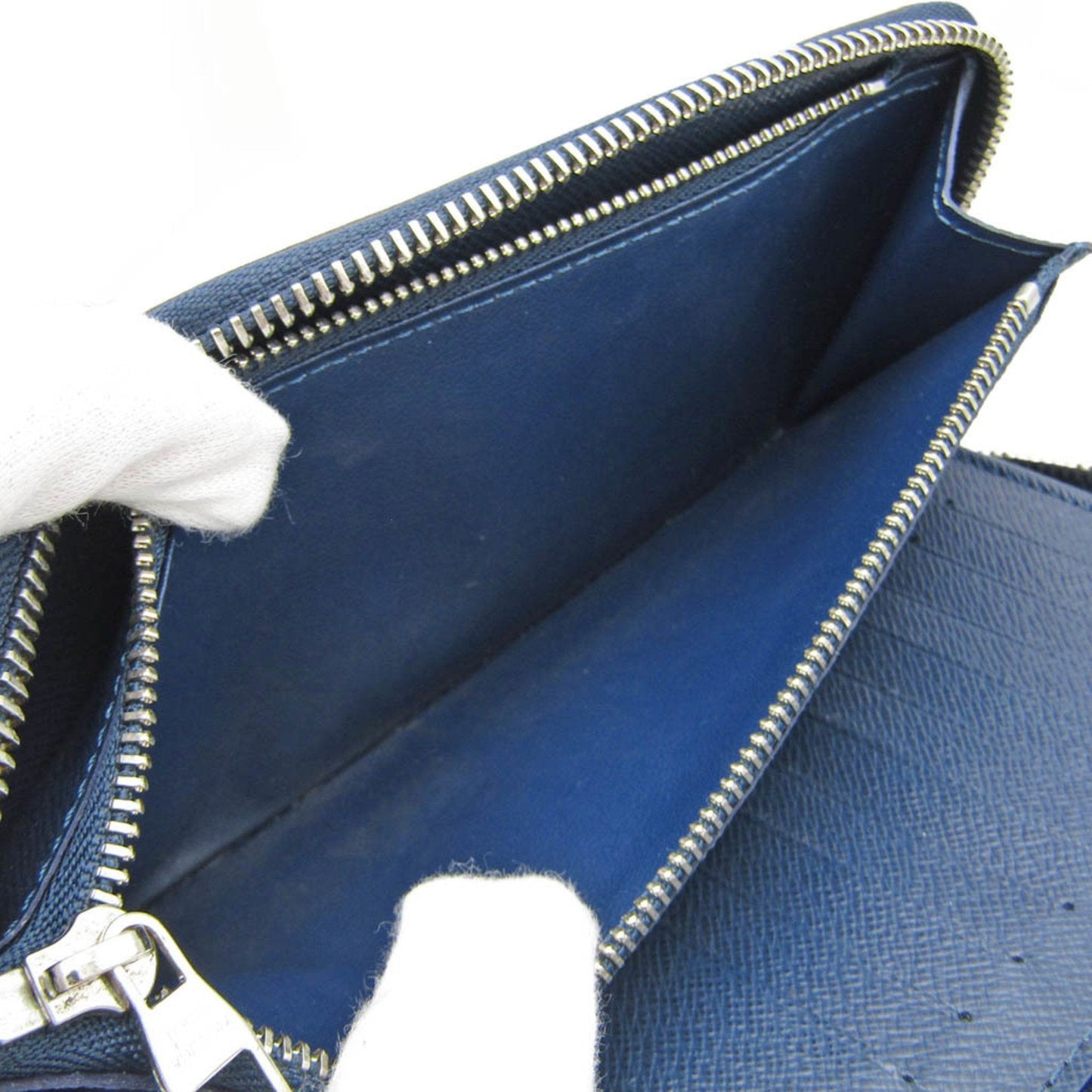 Louis Vuitton Zippy Wallet Vertical Navy Leather Wallet