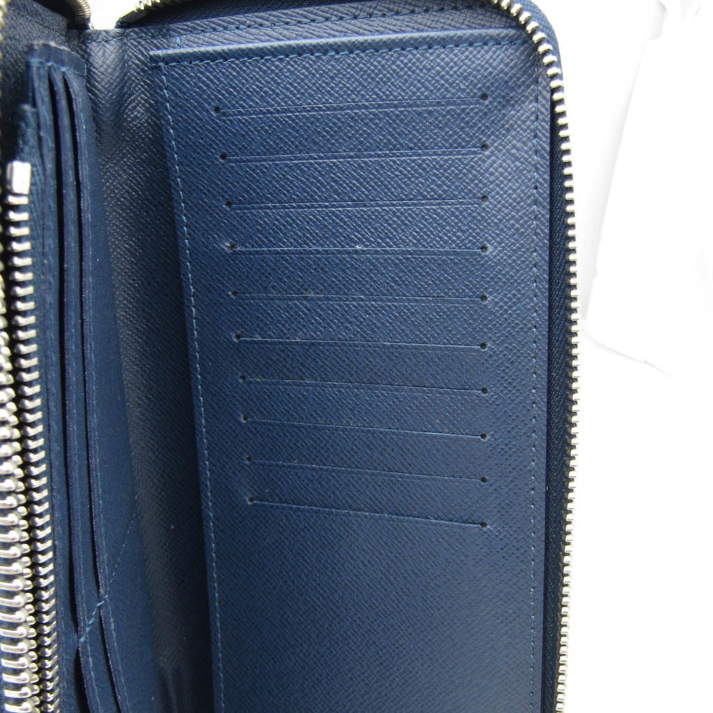 Louis Vuitton Zippy Wallet Vertical Navy Leather Wallet
