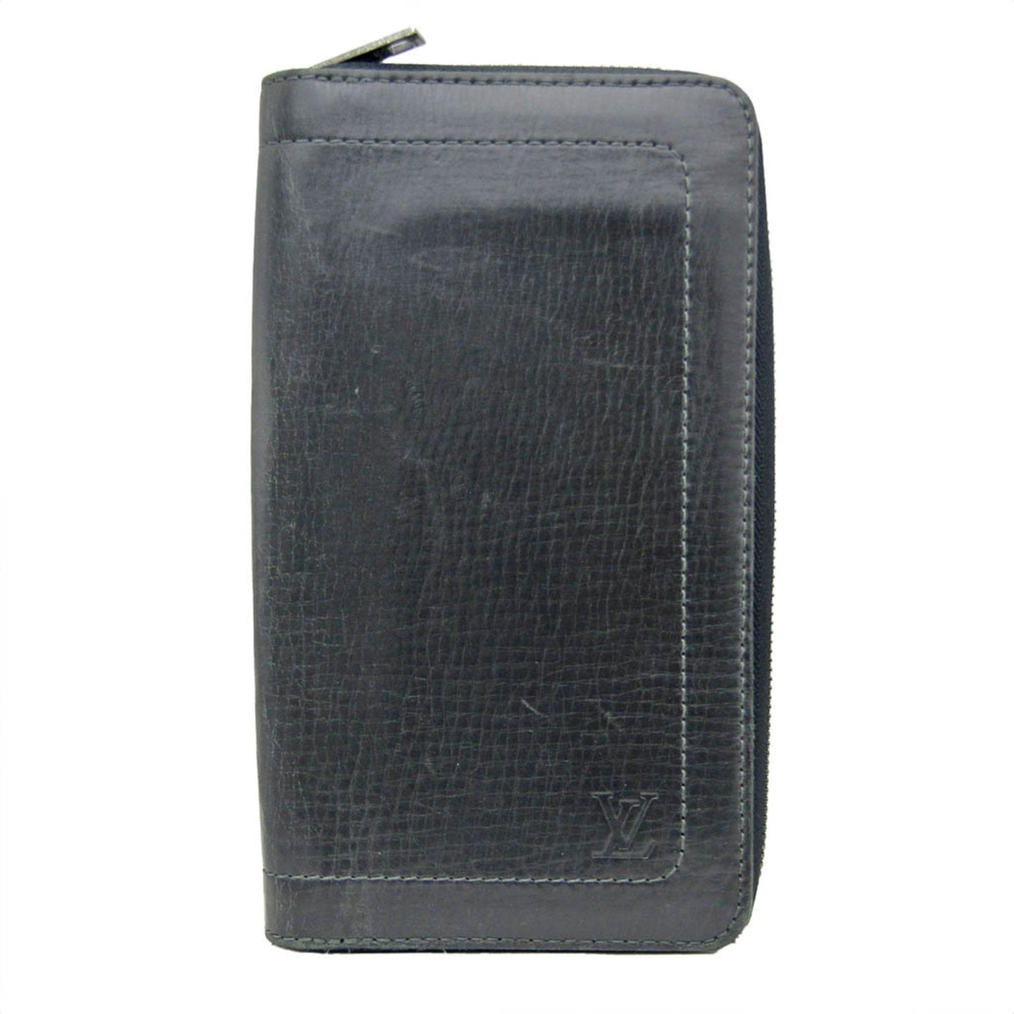 Louis Vuitton Portefeuille Zippy Grey Leather Wallet  ()
