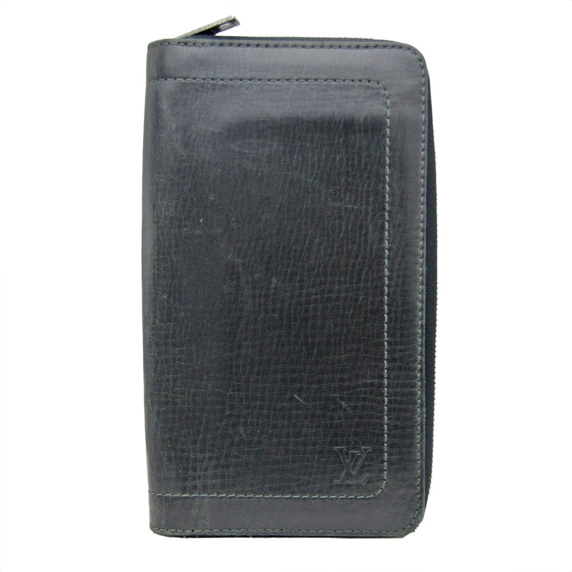 Louis Vuitton Portefeuille Zippy Grey Leather Wallet  ()