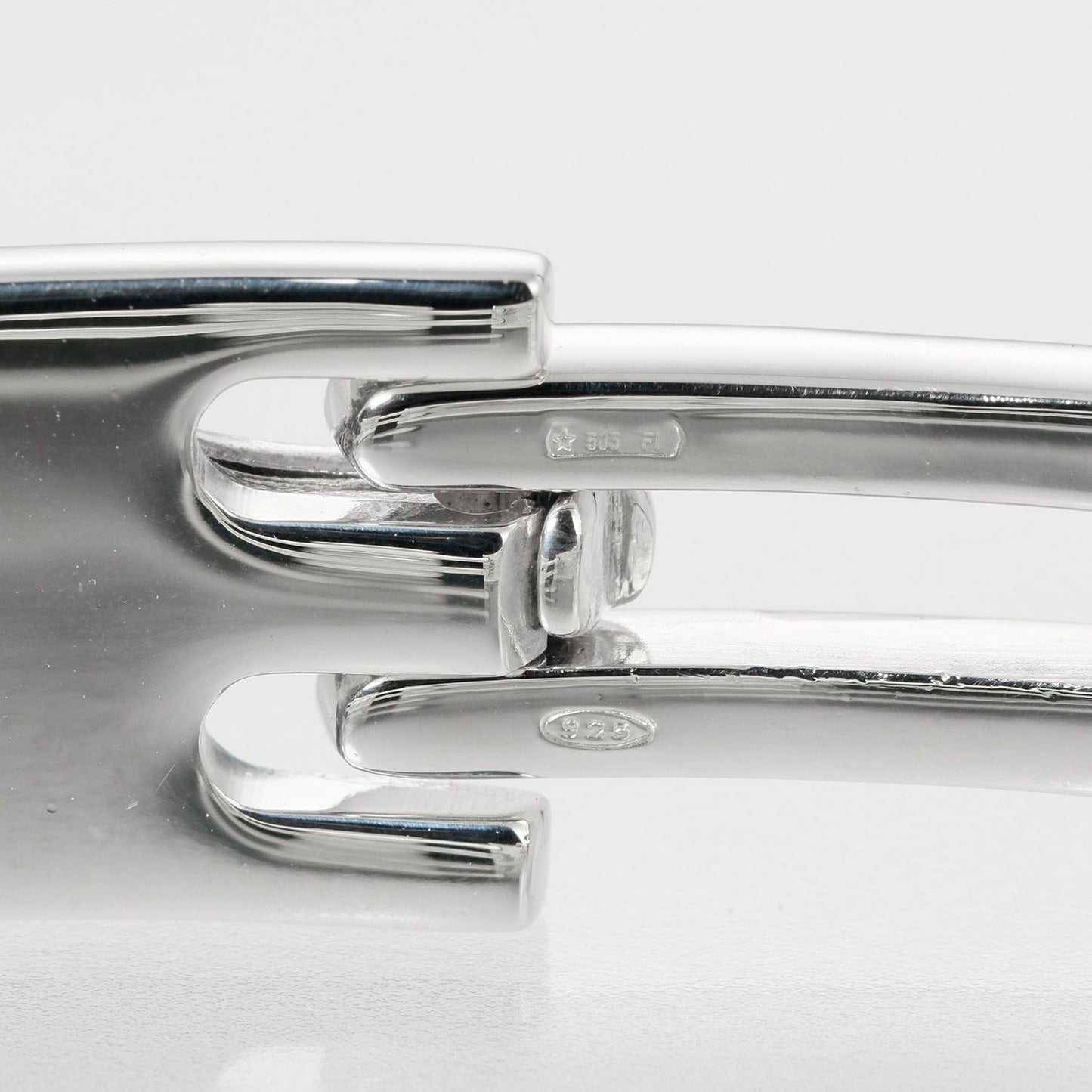 Gucci Logo Plate Silver Silver Bracelet Jewelry
