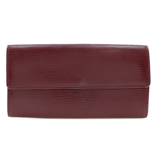 Louis Vuitton Sarah Red Leather Wallet  ()