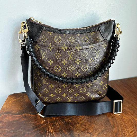 The Peacock Crossbody Handbag -Orvis bags LV in Black Monogram
