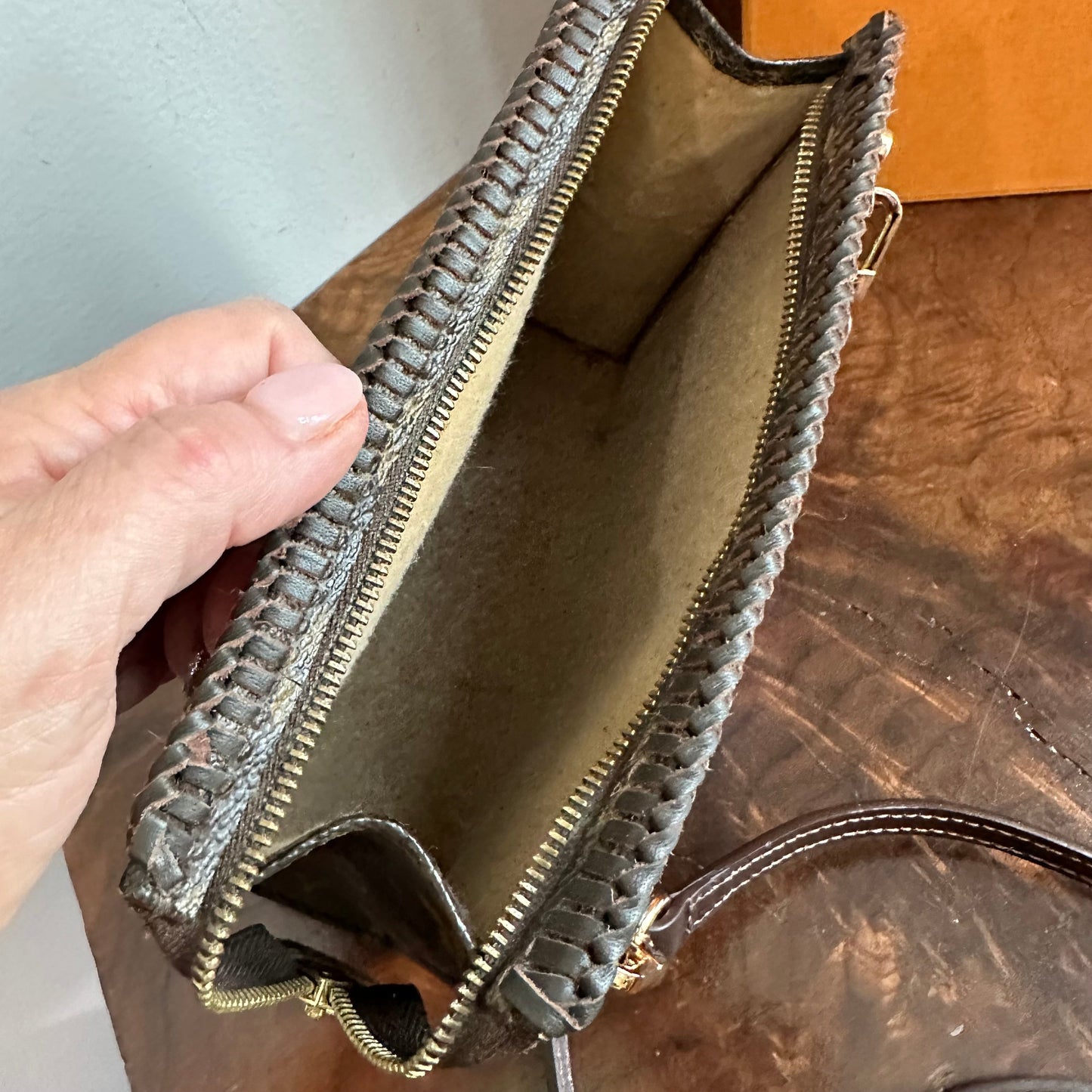 The Cygnet Crossbody -Orvis bags Monogram in Chocolate