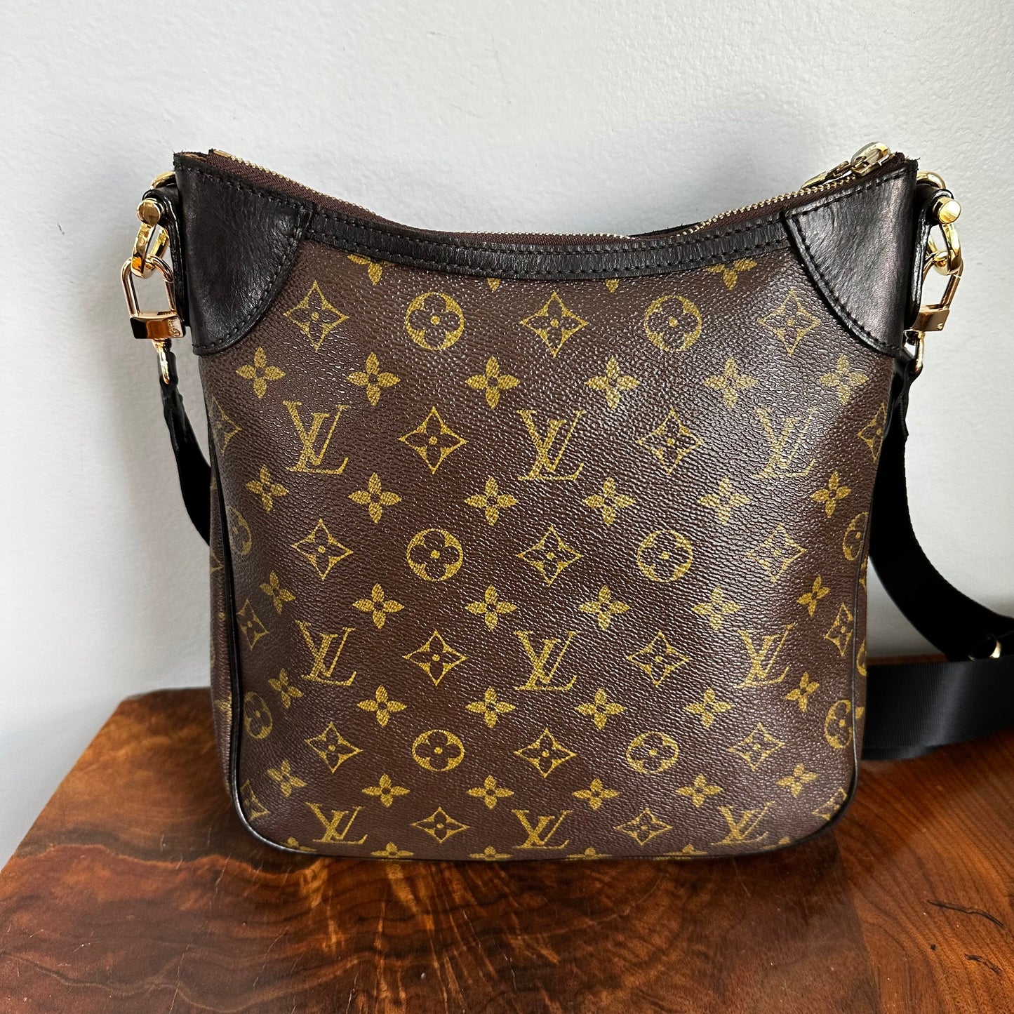 The Peacock Crossbody Handbag -Orvis bags LV in Black Monogram