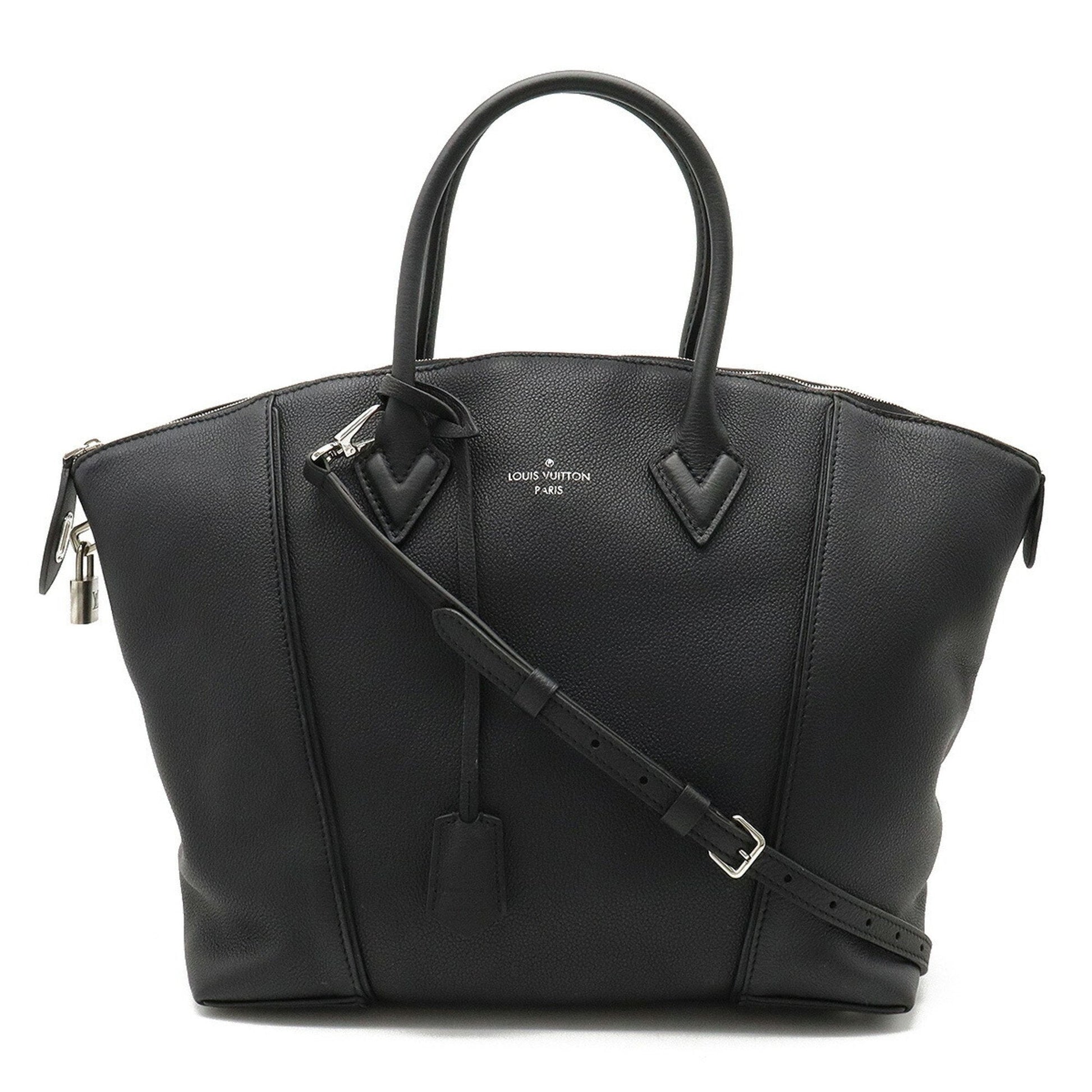 Louis Vuitton Lockit Black Leather Handbag ()