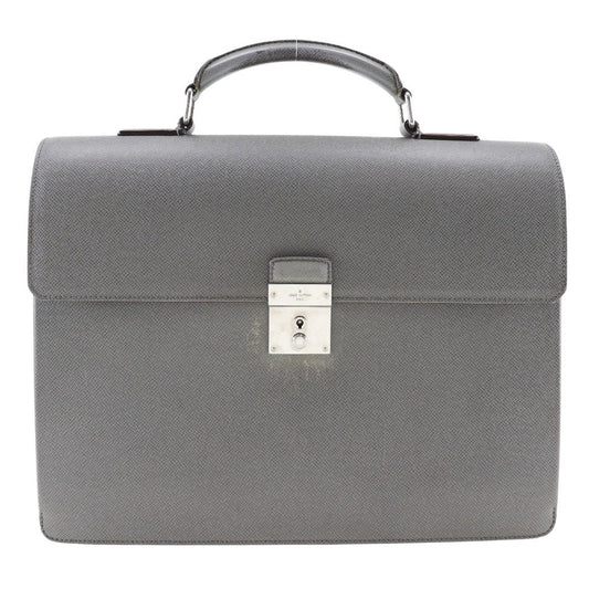 Louis Vuitton Robusto Grey Leather Briefcase Bag ()
