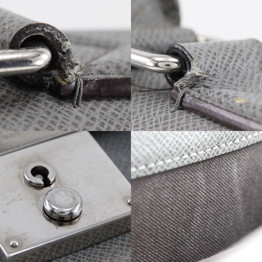 Louis Vuitton Robusto Grey Leather Briefcase Bag
