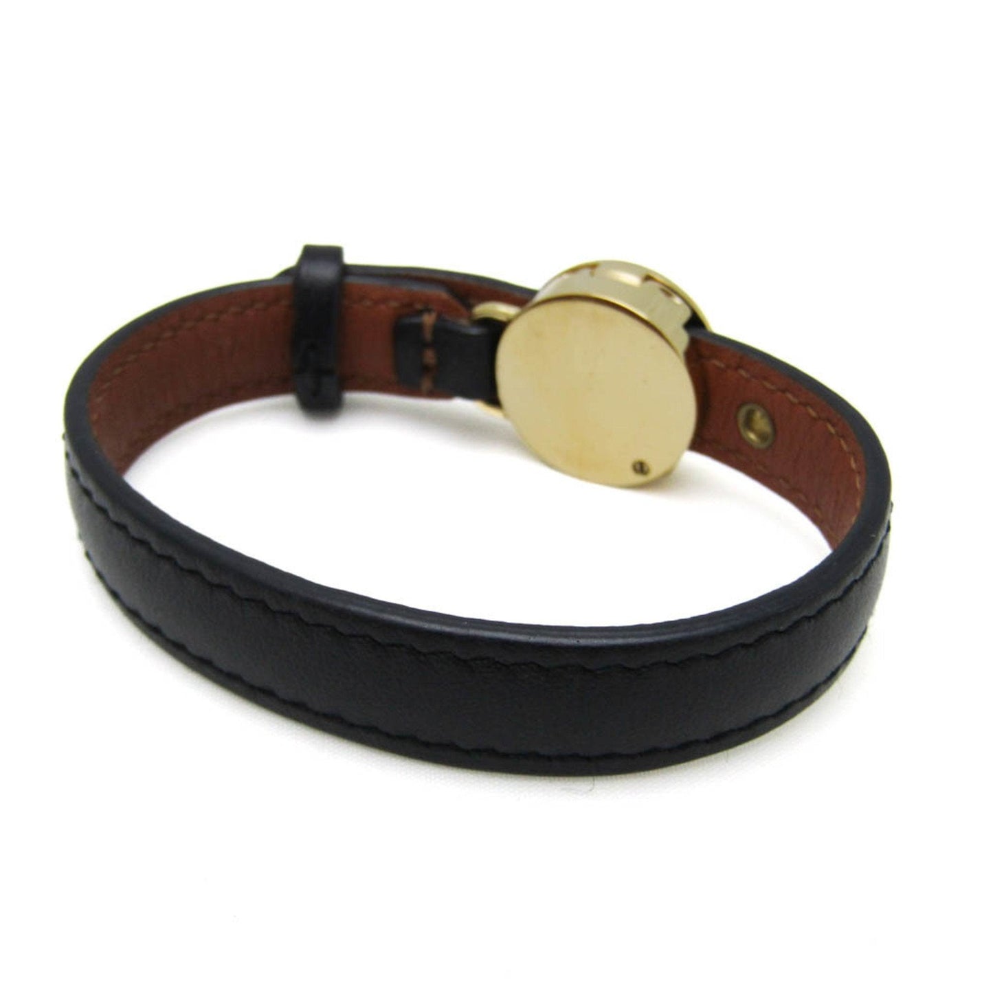 Louis Vuitton Eclipse Black Leather Bracelet Jewelry