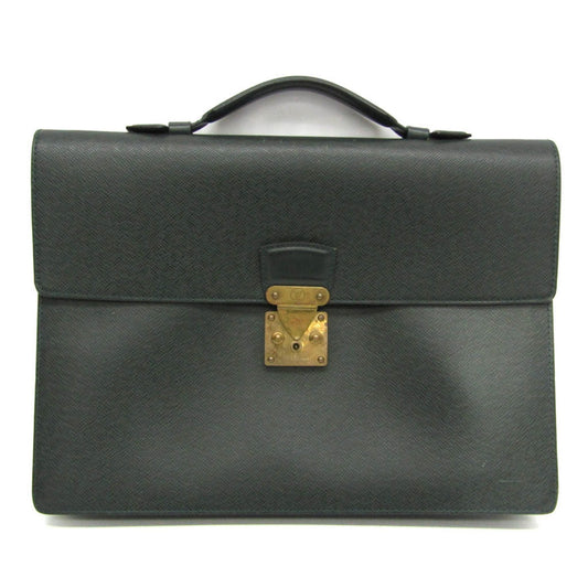 Louis Vuitton Taiga Green Leather Briefcase Bag ()