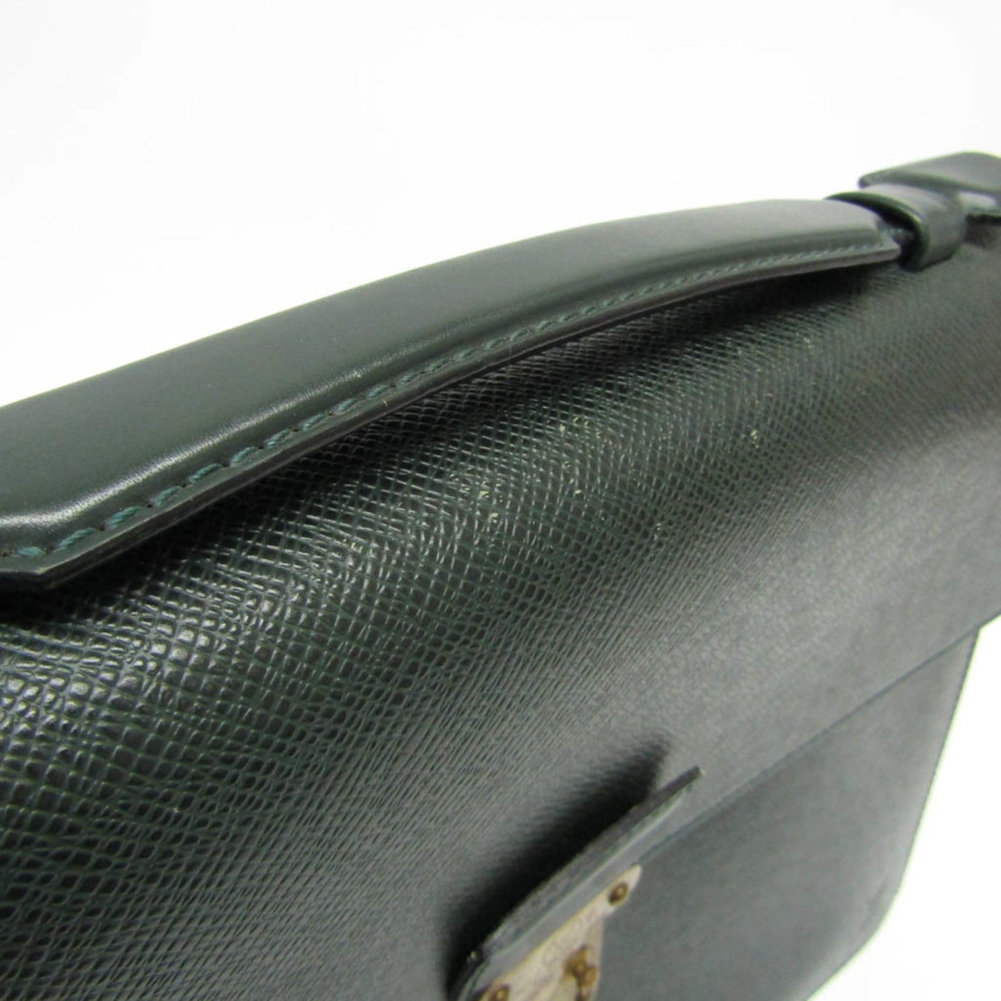 Louis Vuitton Taiga Green Leather Briefcase Bag