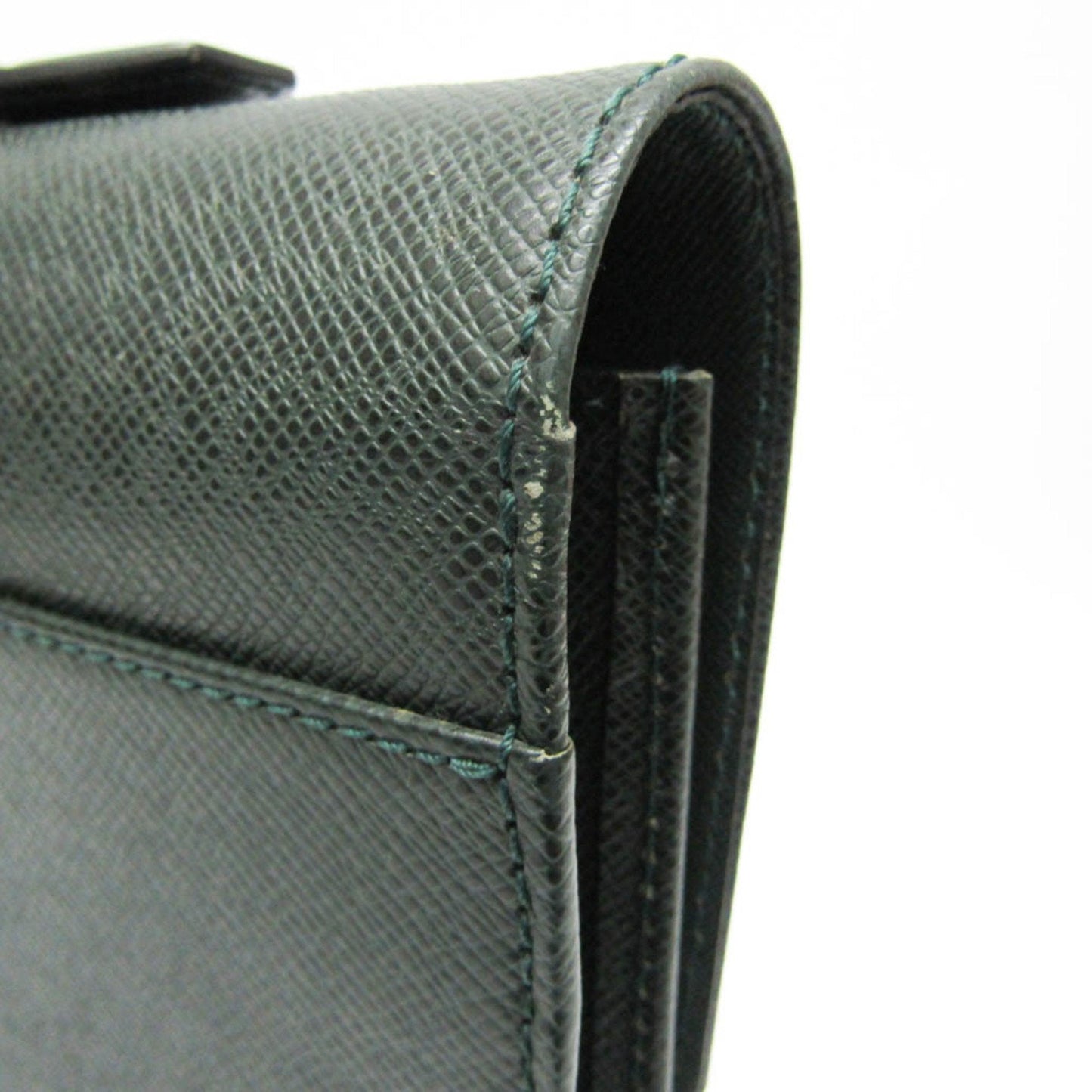 Louis Vuitton Taiga Green Leather Briefcase Bag