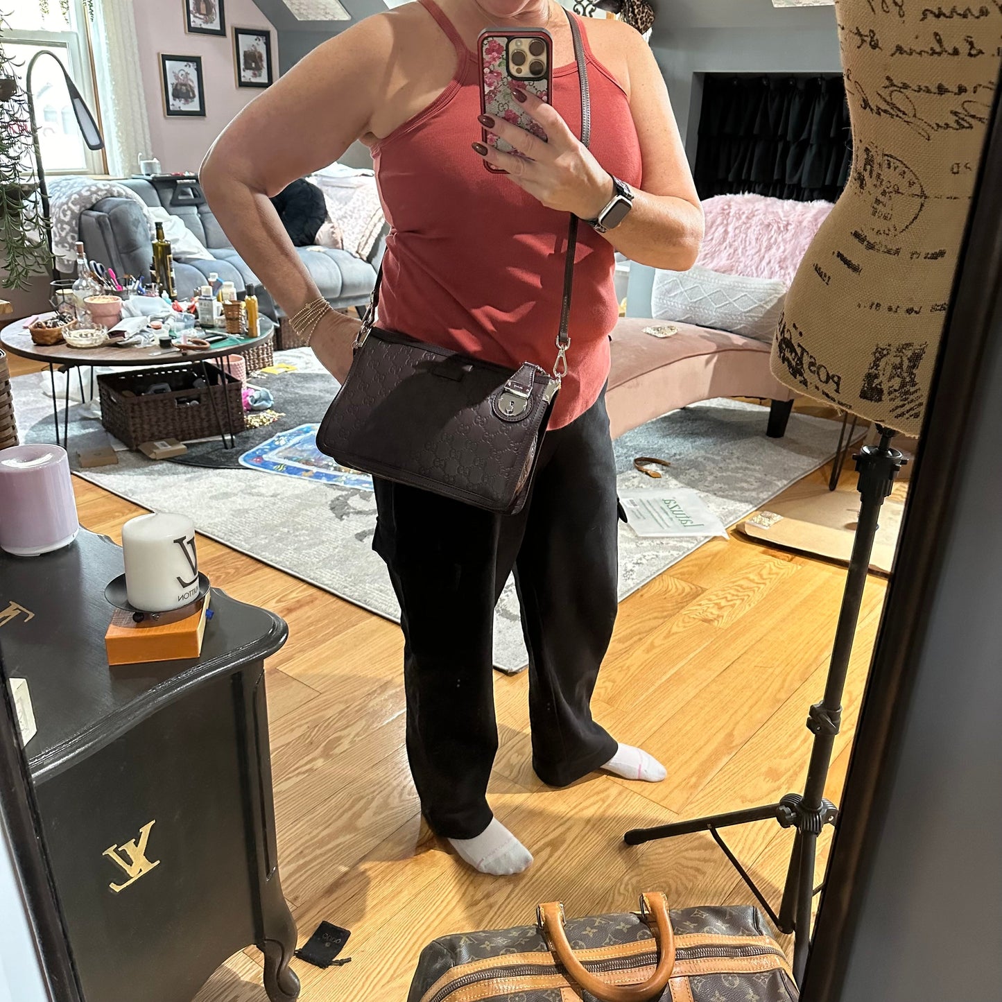 The Junco -Orvis bags Gucci Guccissima Crossbody Bag in Brown