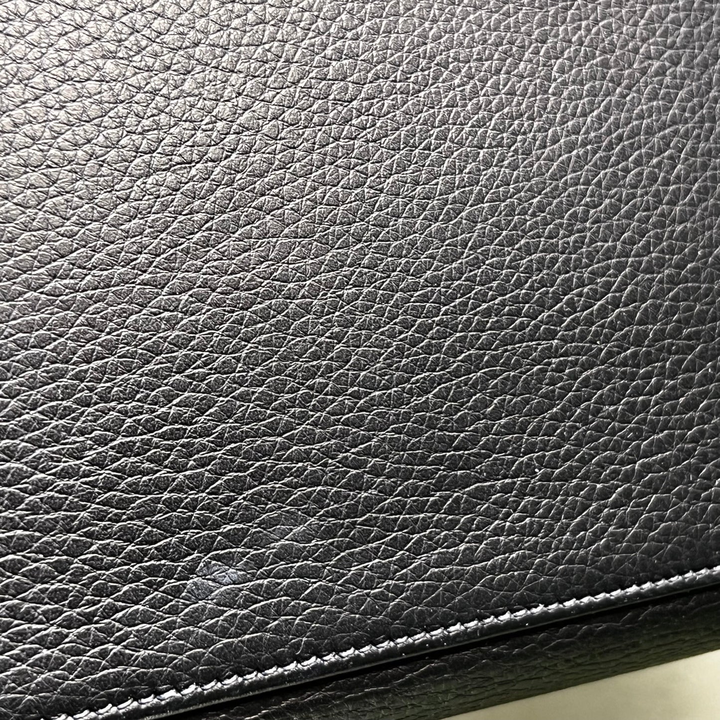 HERMES Kelly 35 Black Clemence Leather Satchel Bag