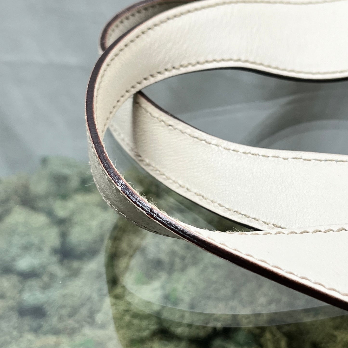 GUCCI Cream Soft Calfskin Leather Small Tote