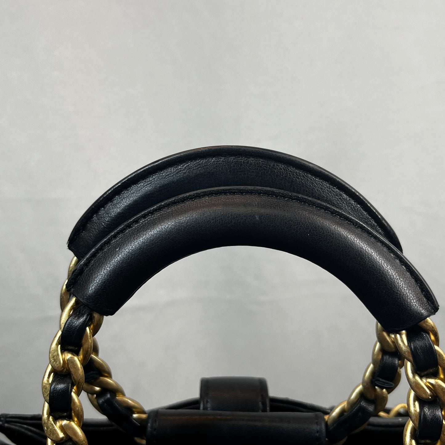 CHANEL In The Loop Black Caviar Lambskin Quilted Satchel