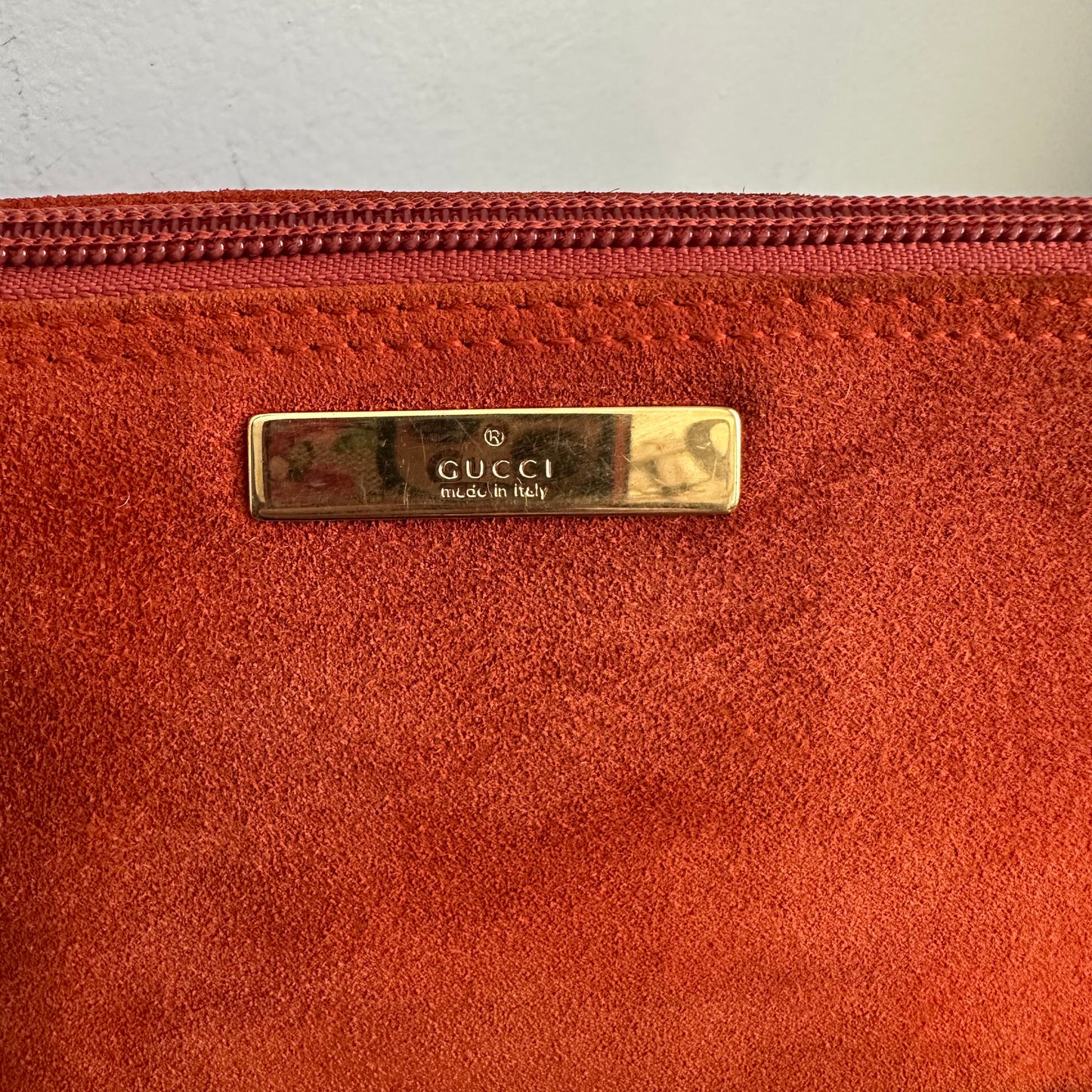 The Junco Crossbody - Orvis bags Suede GG in Rust Orange