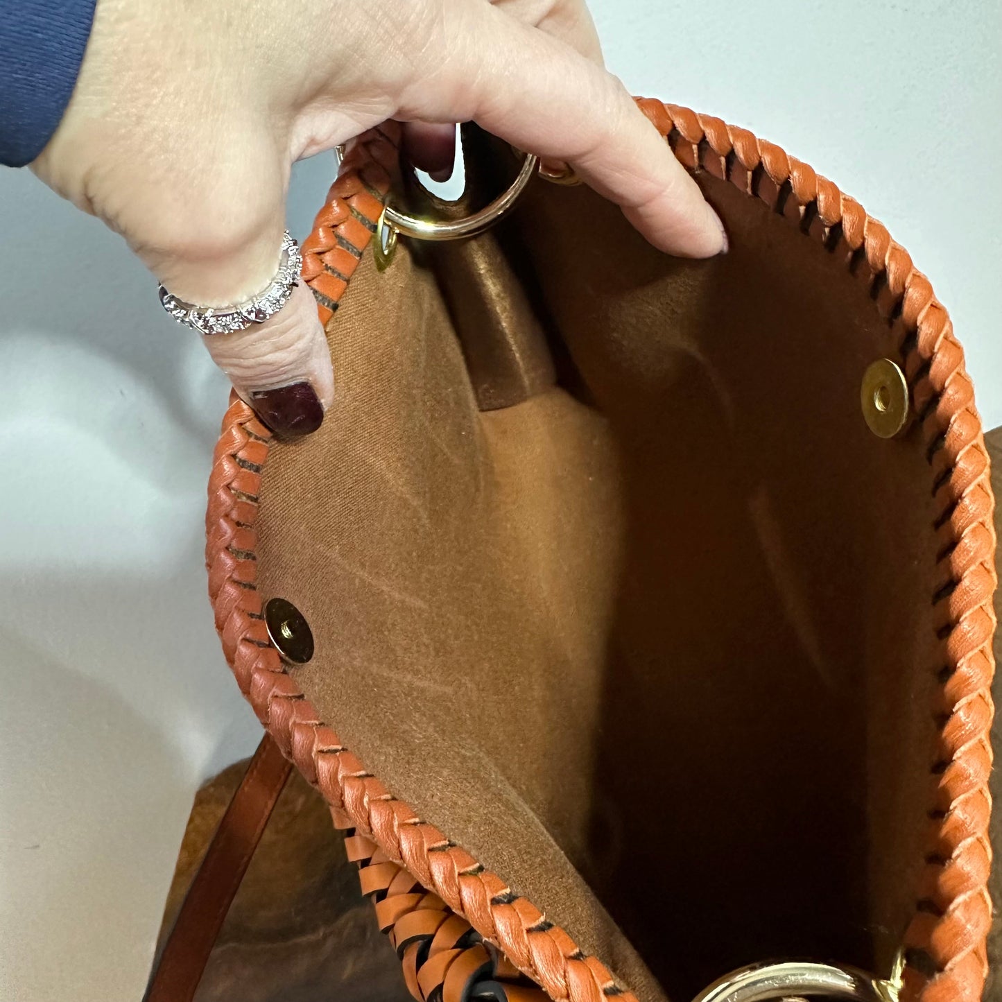The Swan Crossbody -Orvis bags LV Monogram in Whiskey