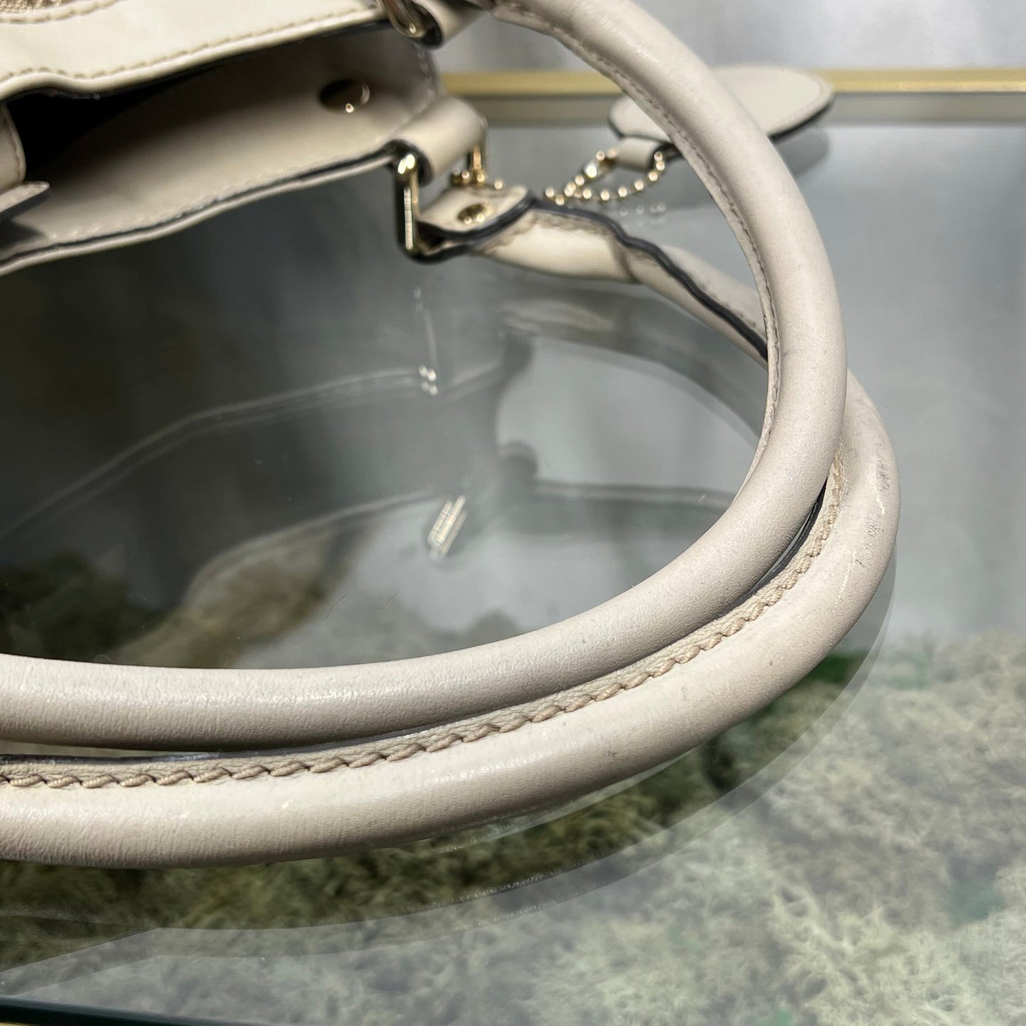 GUCCI Sukey Cream Beige GG Canvas Large Tote Bag