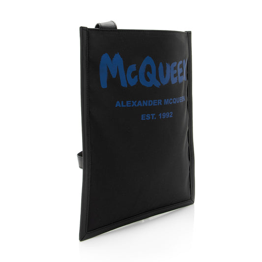 Alexander McQueen Nylon Graffiti Edge Mini Crossbody