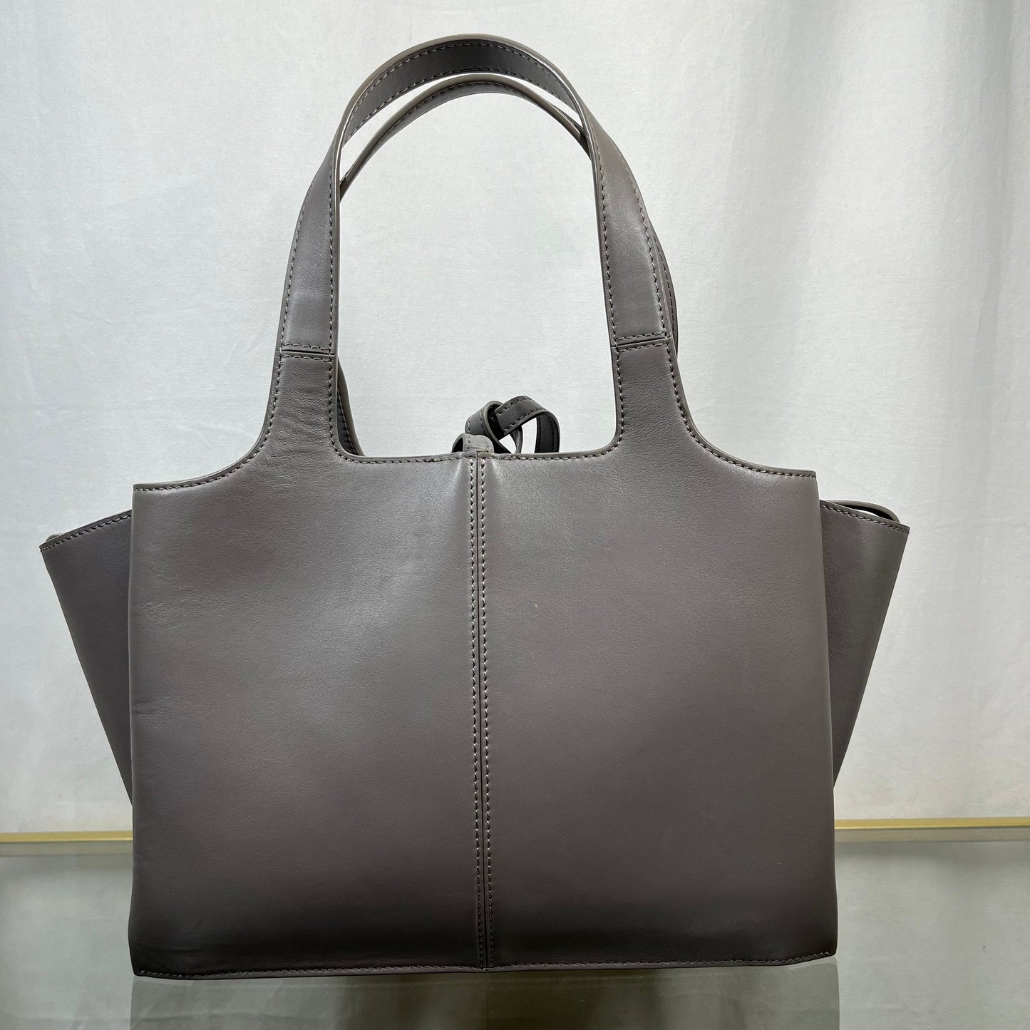 CELINE Tri-fold Medium Grey Shoulder Bag