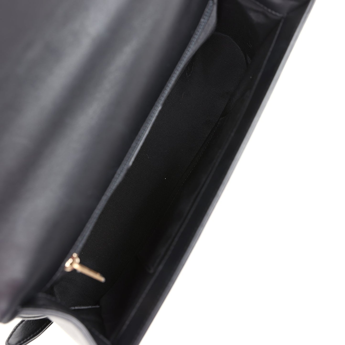 Chanel New Medium Chevron Boy Bag Black Calfskin Antique Gold Hardware