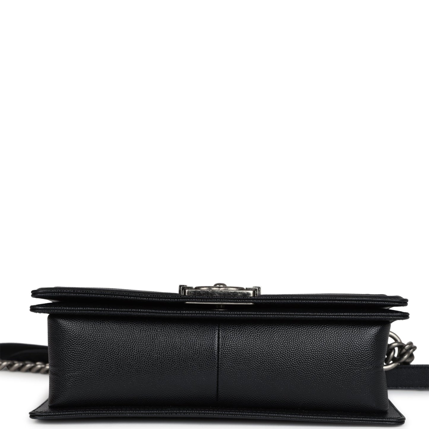 Chanel Medium Boy Bag Black Caviar Aged Ruthenium Hardware