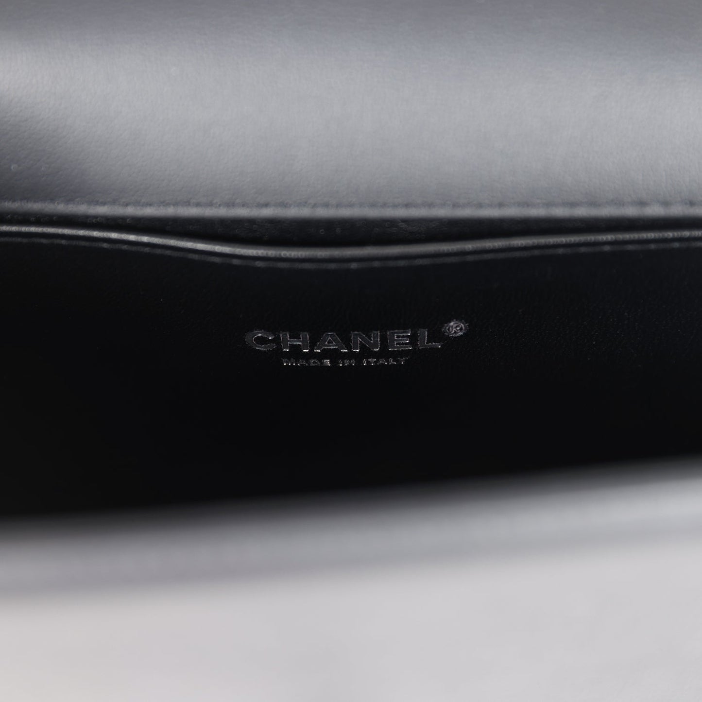 Chanel Medium Boy Bag Black Calfskin Aged Ruthenium Hardware