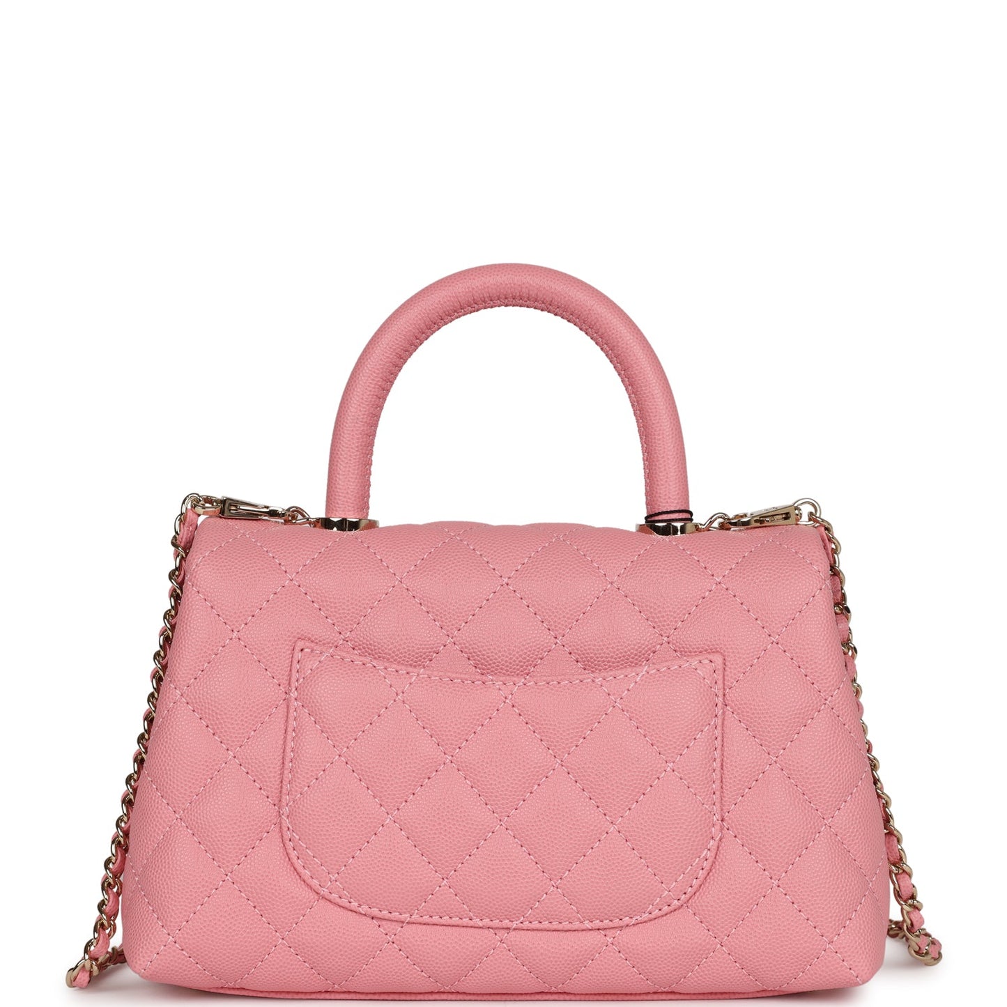 Chanel Small Coco Handle Dark Pink Caviar Light Gold Hardware