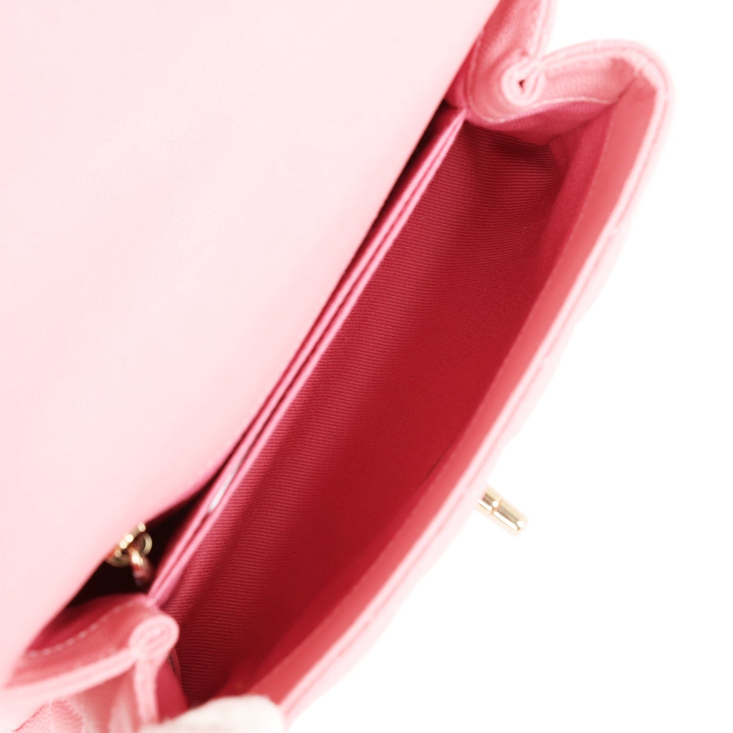 Chanel Small Coco Handle Dark Pink Caviar Light Gold Hardware