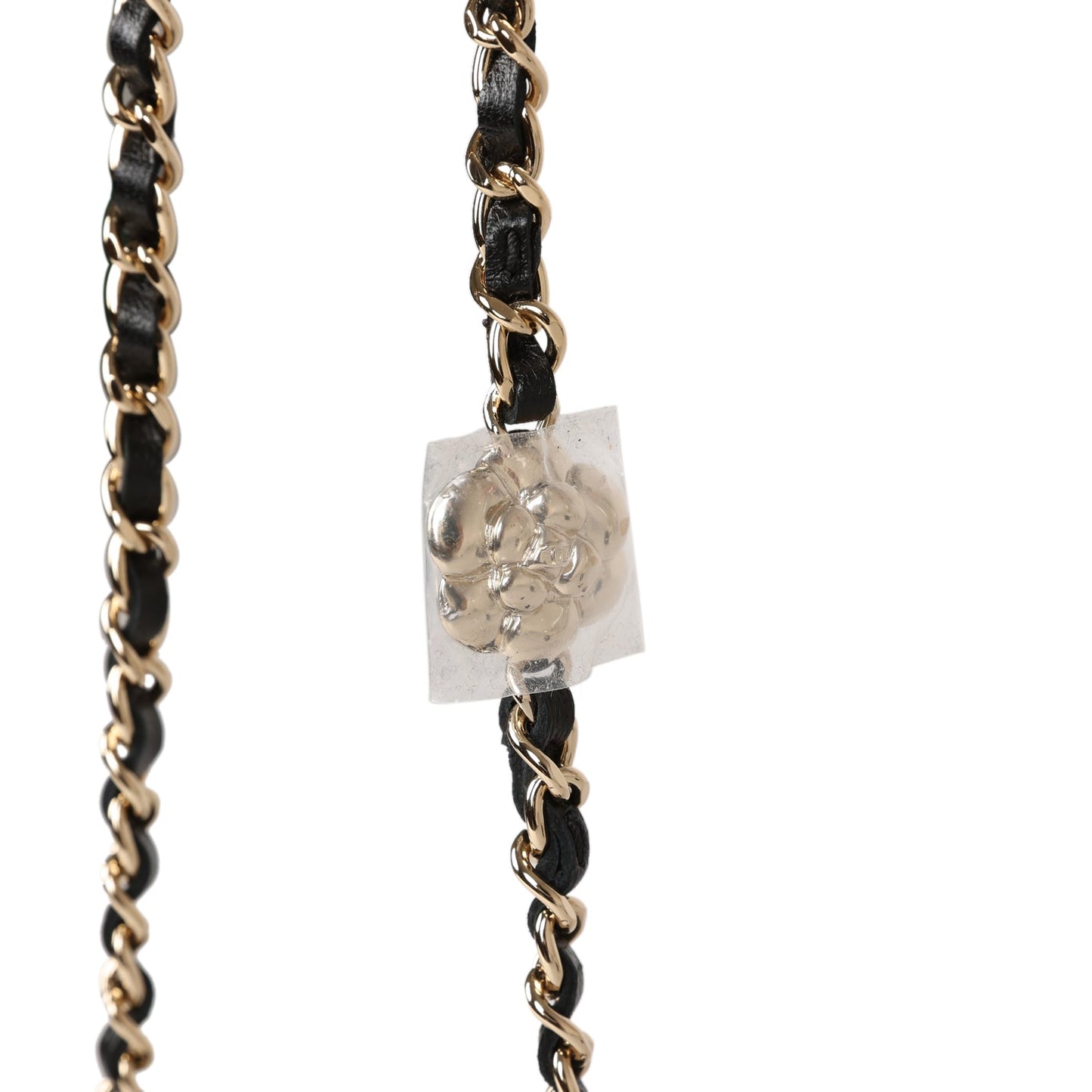 Chanel Camellia Embossed Belt Bag Black Lambskin Light Gold Hardware
