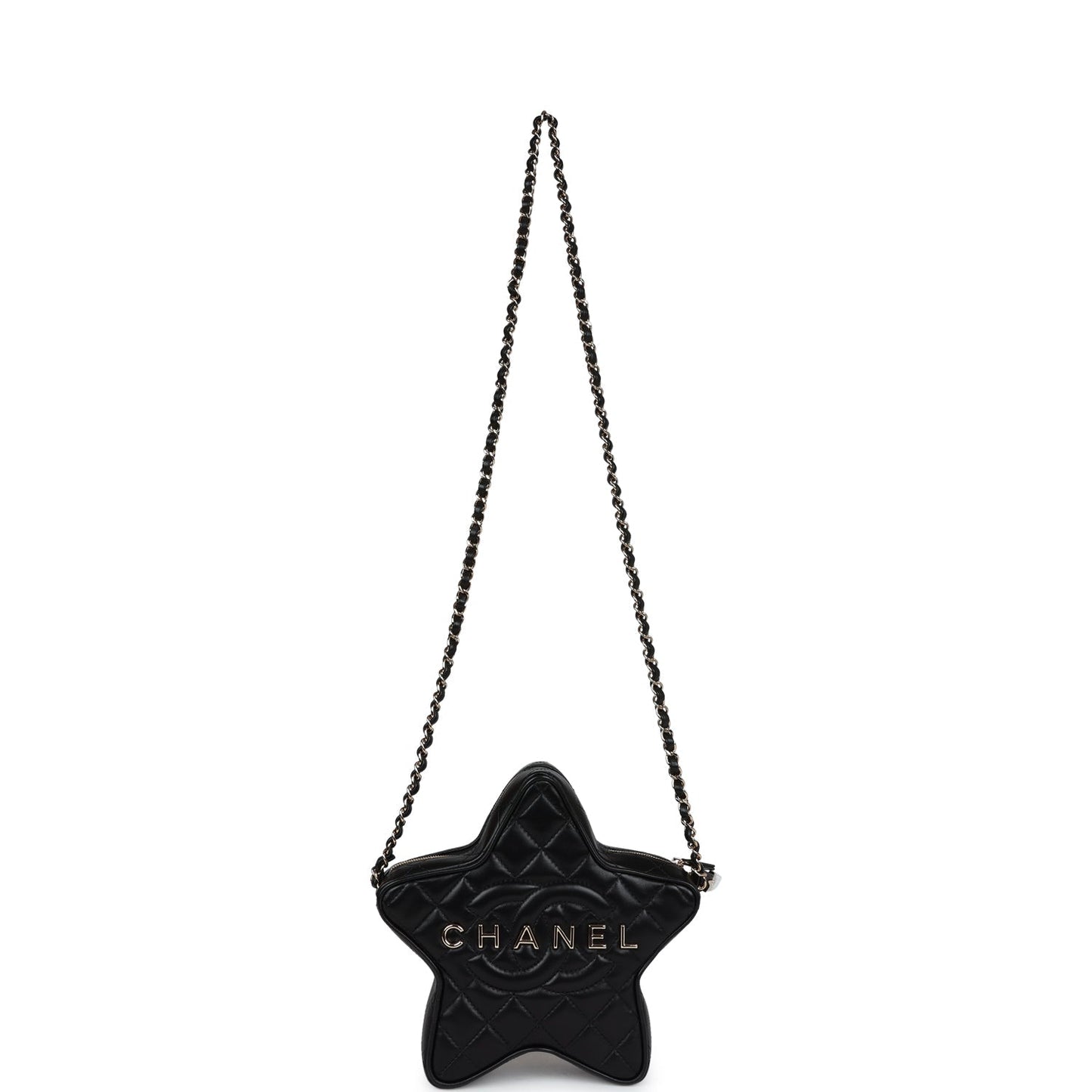 Chanel Star Bag Black Lambskin Light Gold Hardware