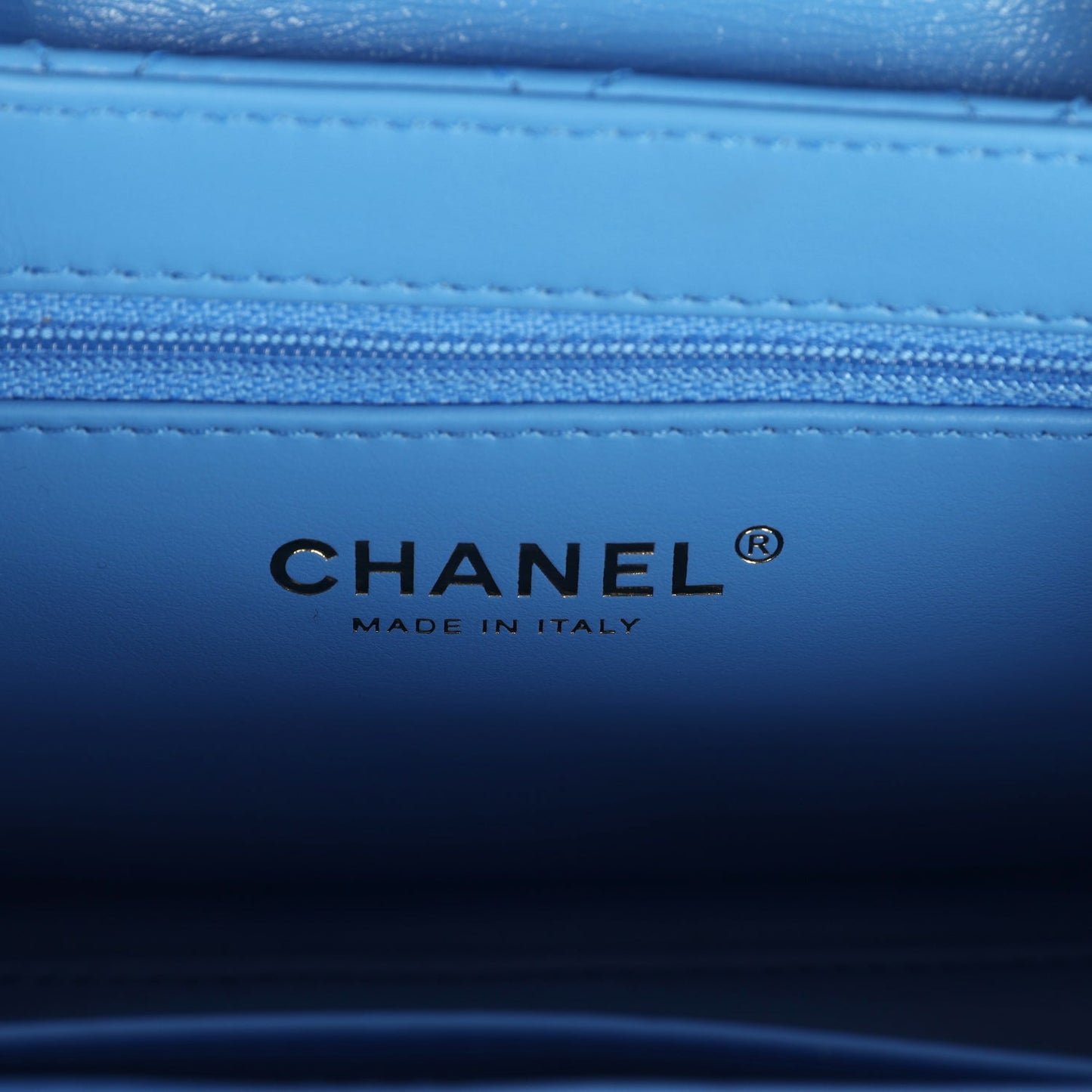 Chanel Small Kelly Shopper Blue Shiny Aged Calfskin Brushed Gold Hardware