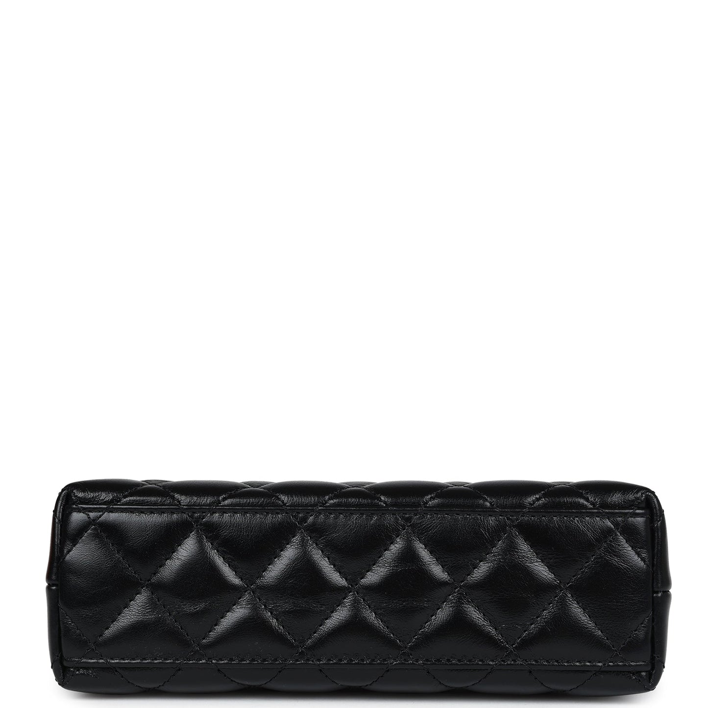 Chanel Small Kelly Shopper Black Shiny Aged Calfskin Brushed Gold Hardware