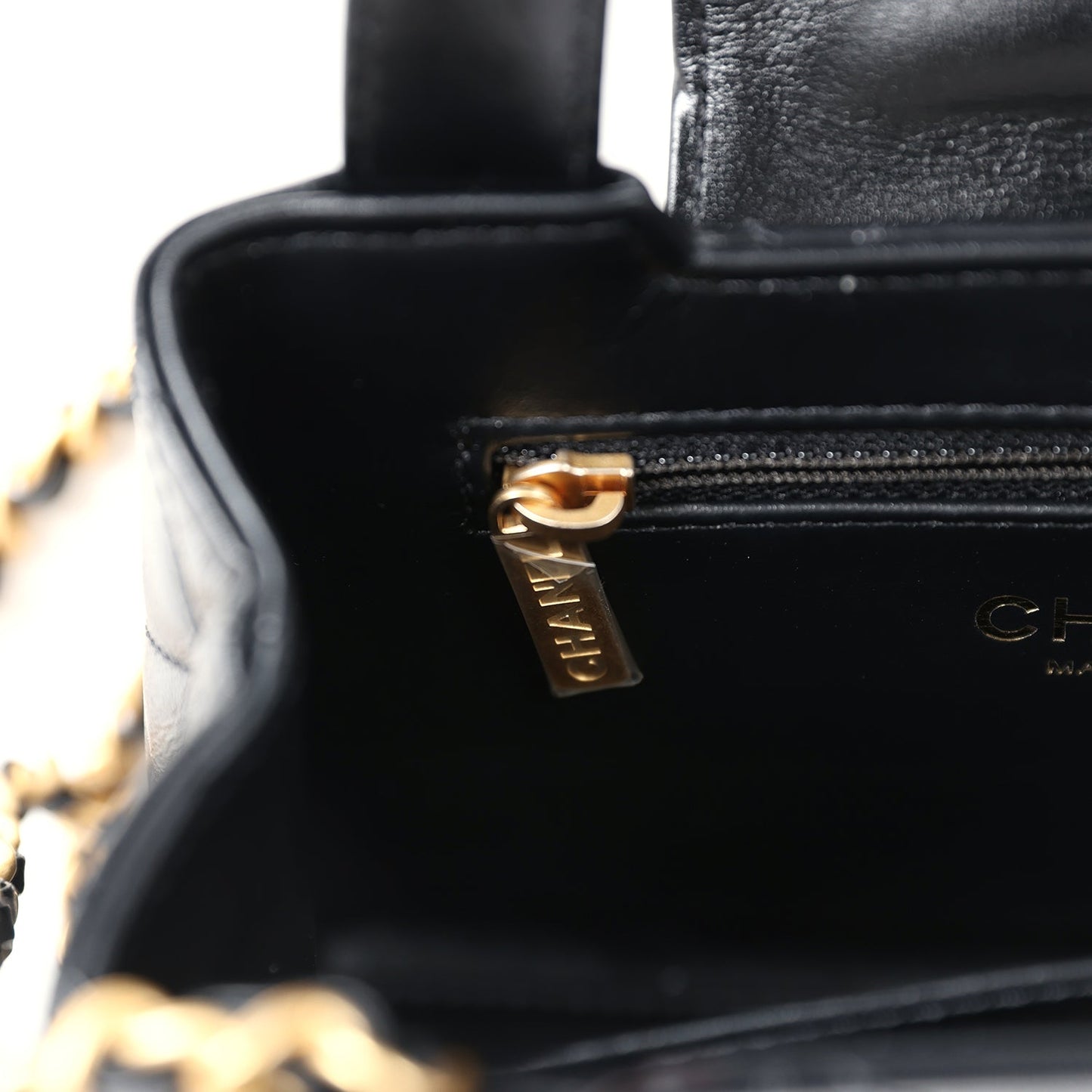 Chanel Small Kelly Shopper Black Shiny Aged Calfskin Brushed Gold Hardware