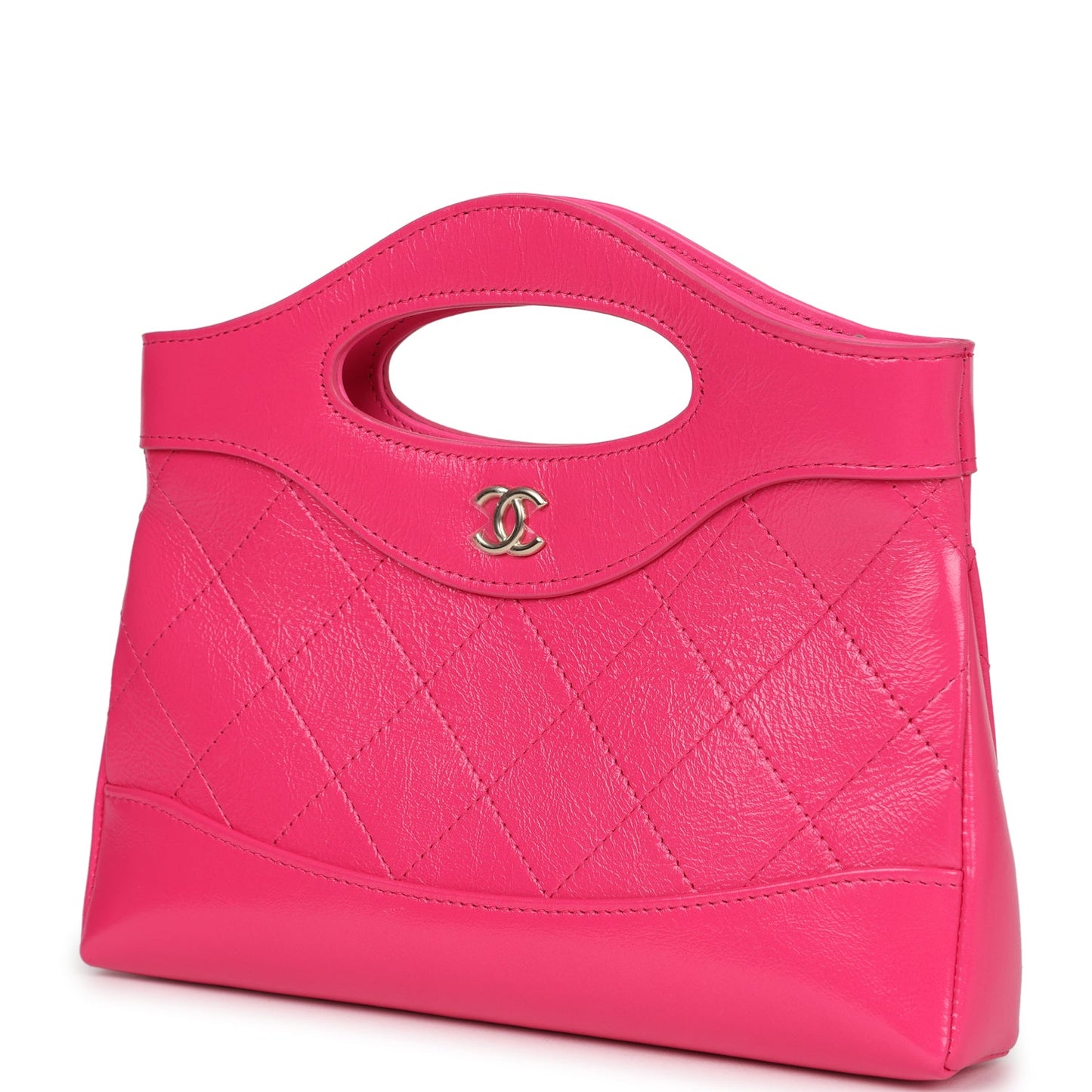 Chanel Nano 31 Shopper Hot Pink Shiny Aged Calfskin Gold Hardware