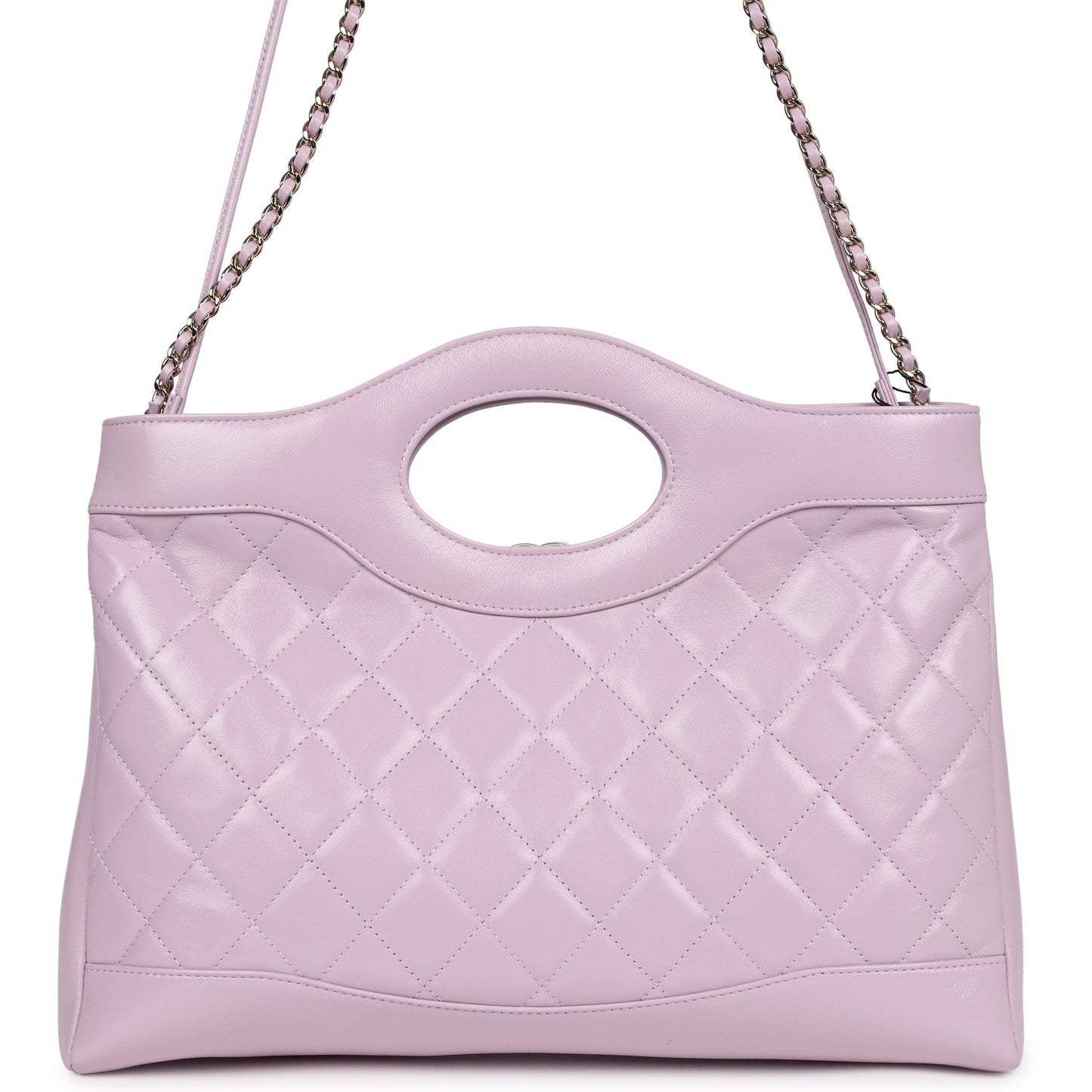 Chanel Large 31 Shopper Light Purple Shiny Lambskin Light Gold Hardware