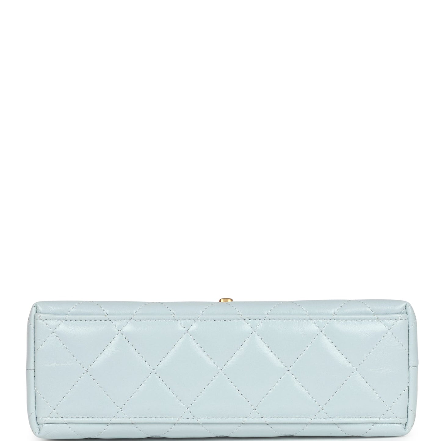 Chanel Small Kelly Shopper Light Blue Shiny Aged Calfskin Brushed Gold Hardware