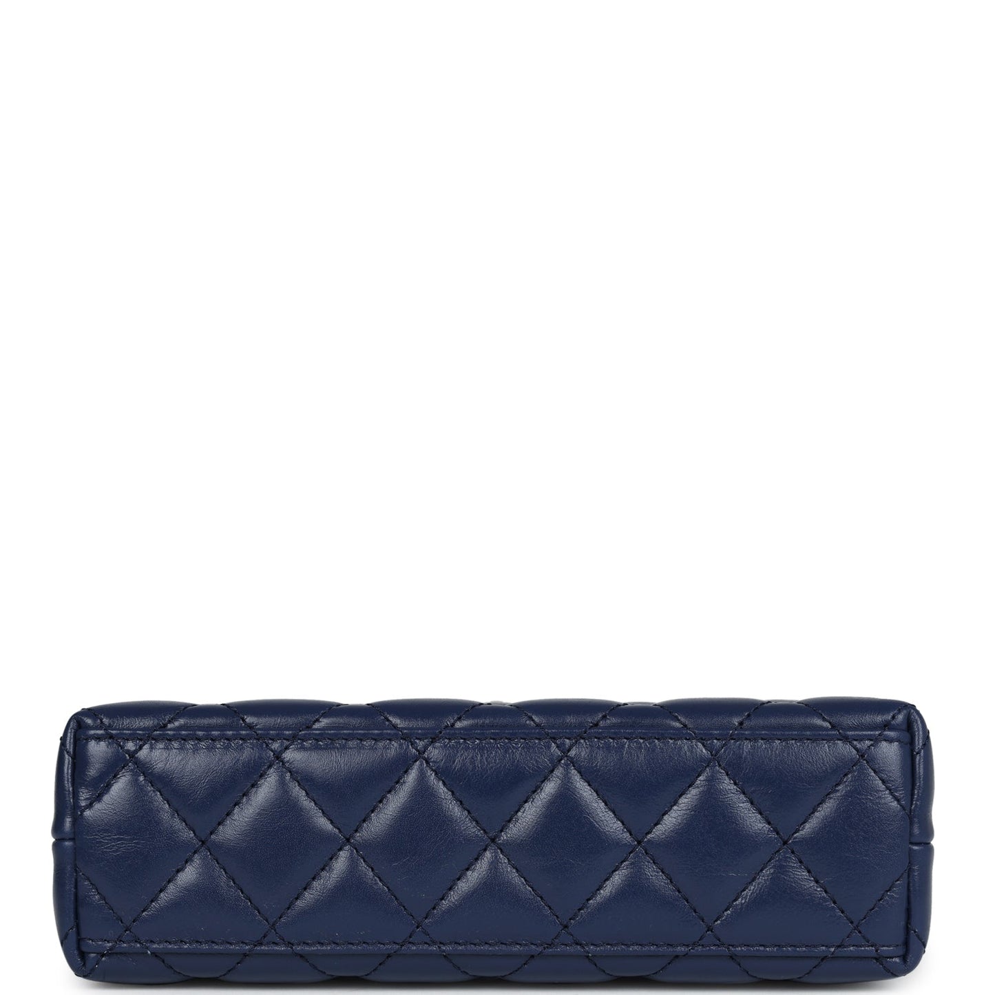 Chanel Small Kelly Shopper Navy Blue Shiny Aged Calfskin Brushed Gold Hardware