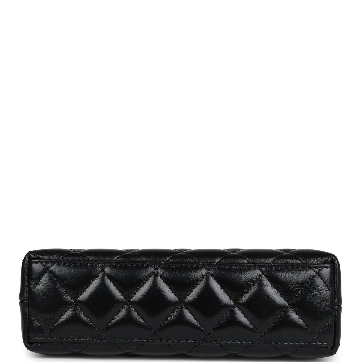 Chanel Small Kelly Shopper Black Shiny Aged Calfskin Brushed Gold Hardware