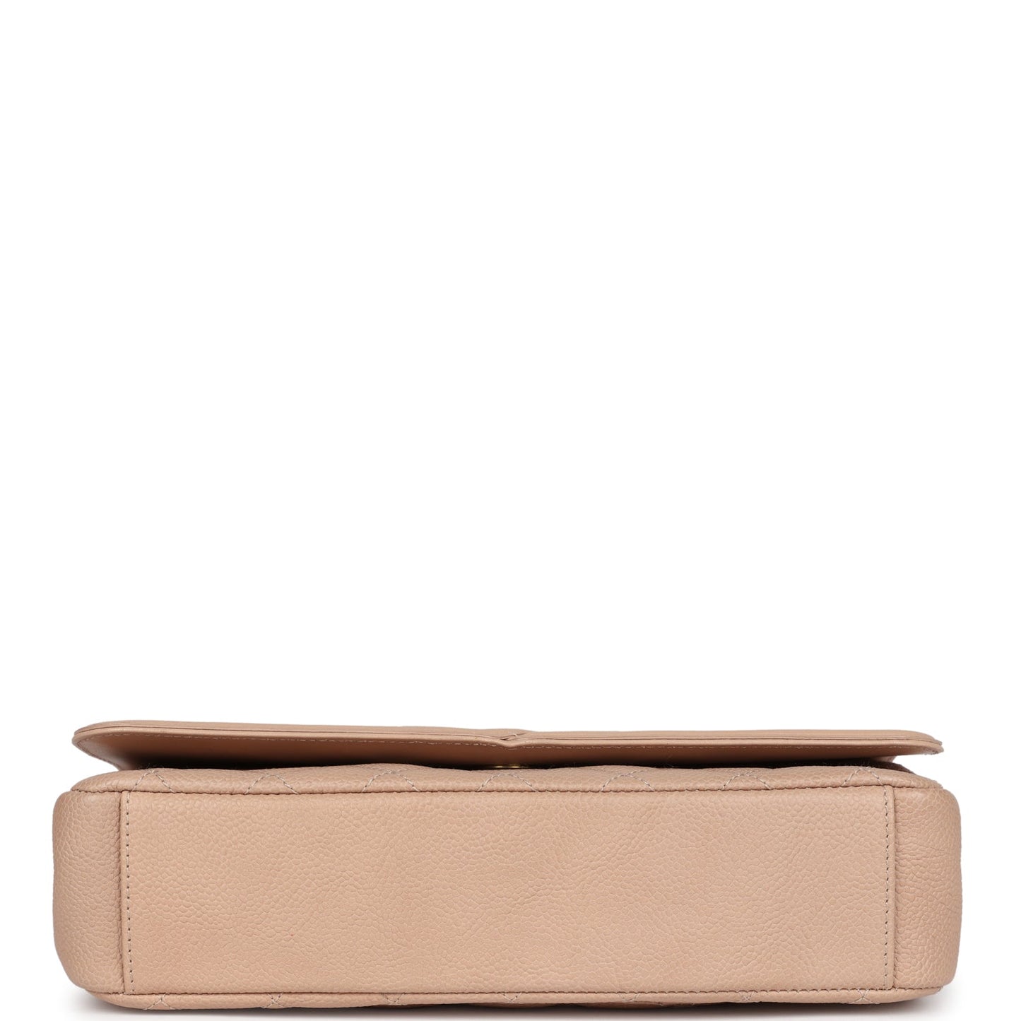Chanel Medium CC Filigree Flap Bag Beige Caviar Brushed Gold Hardware