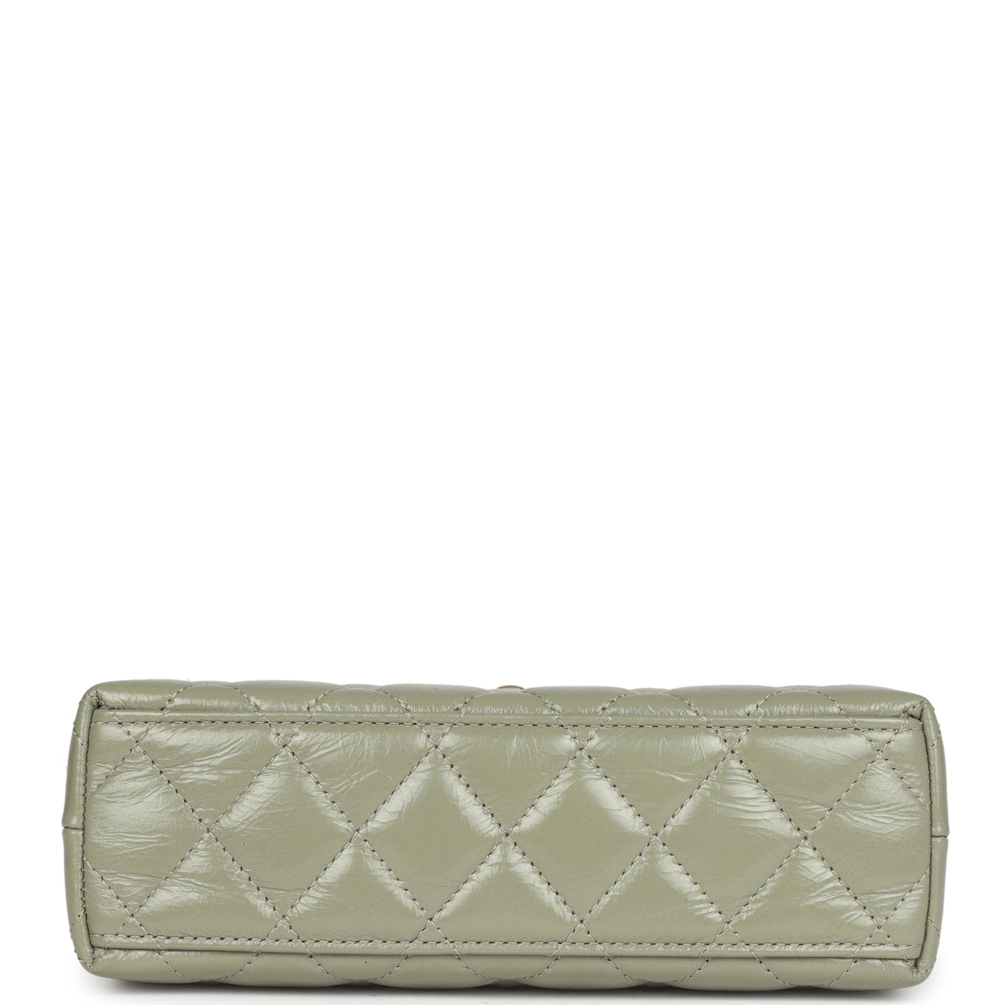 Chanel Small Kelly Shopper Khaki Shiny Aged Calfskin Brushed Gold Hardware