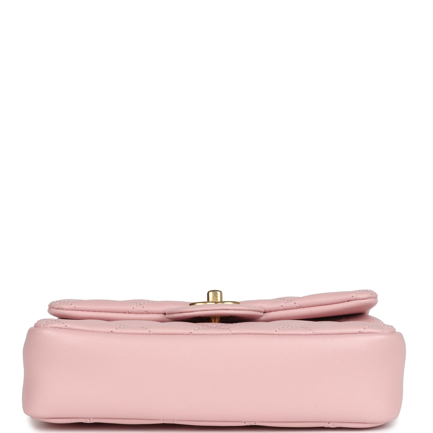 Chanel Mini Rectangular Flap Bag with Heart Chain Pink Lambskin Antique Gold Hardware