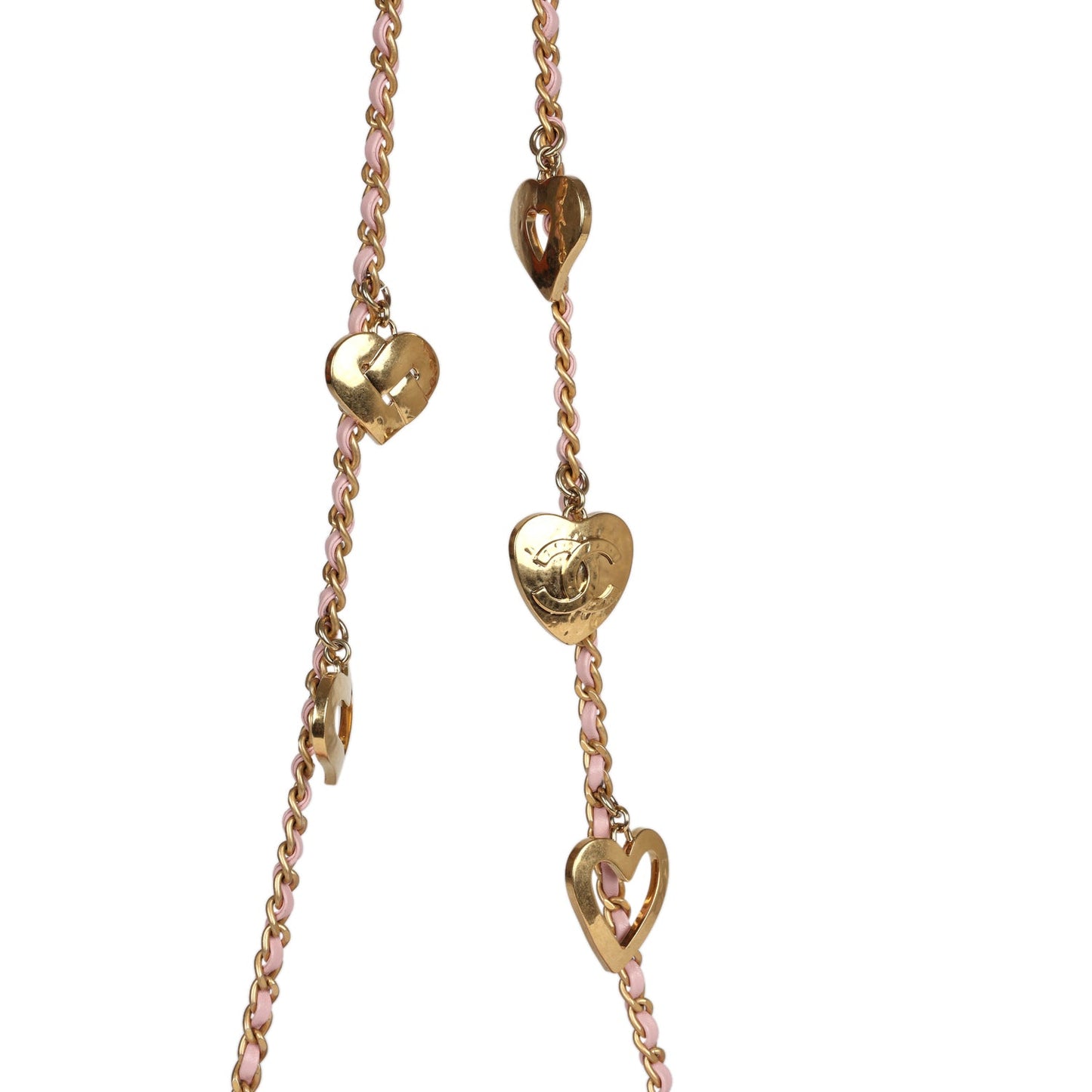 Chanel Mini Rectangular Flap Bag with Heart Chain Pink Lambskin Antique Gold Hardware