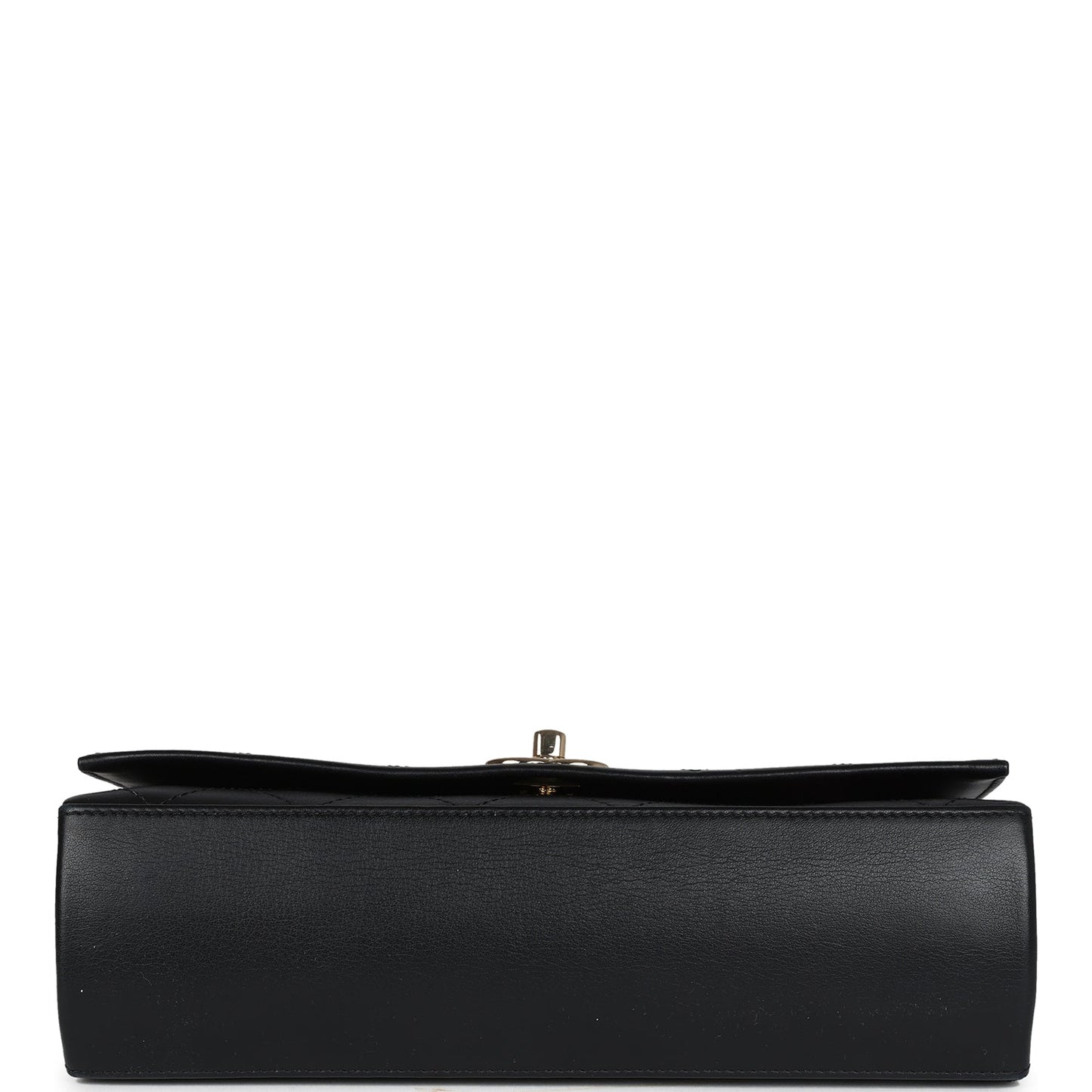 Chanel Flap Bag Black Calfskin Light Gold Hardware