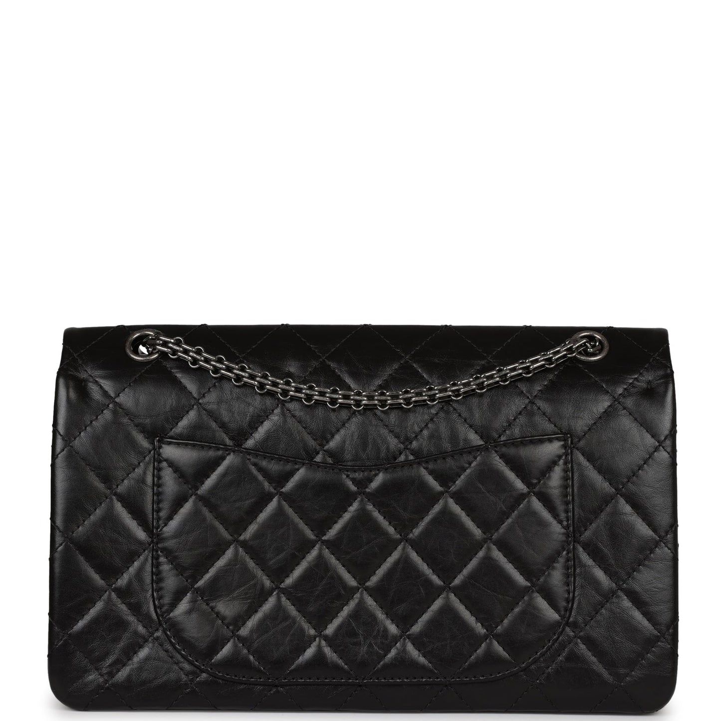 Chanel Jumbo Reissue 227 2.55 Flap Bag Aged Calfskin Ruthenium Hardware